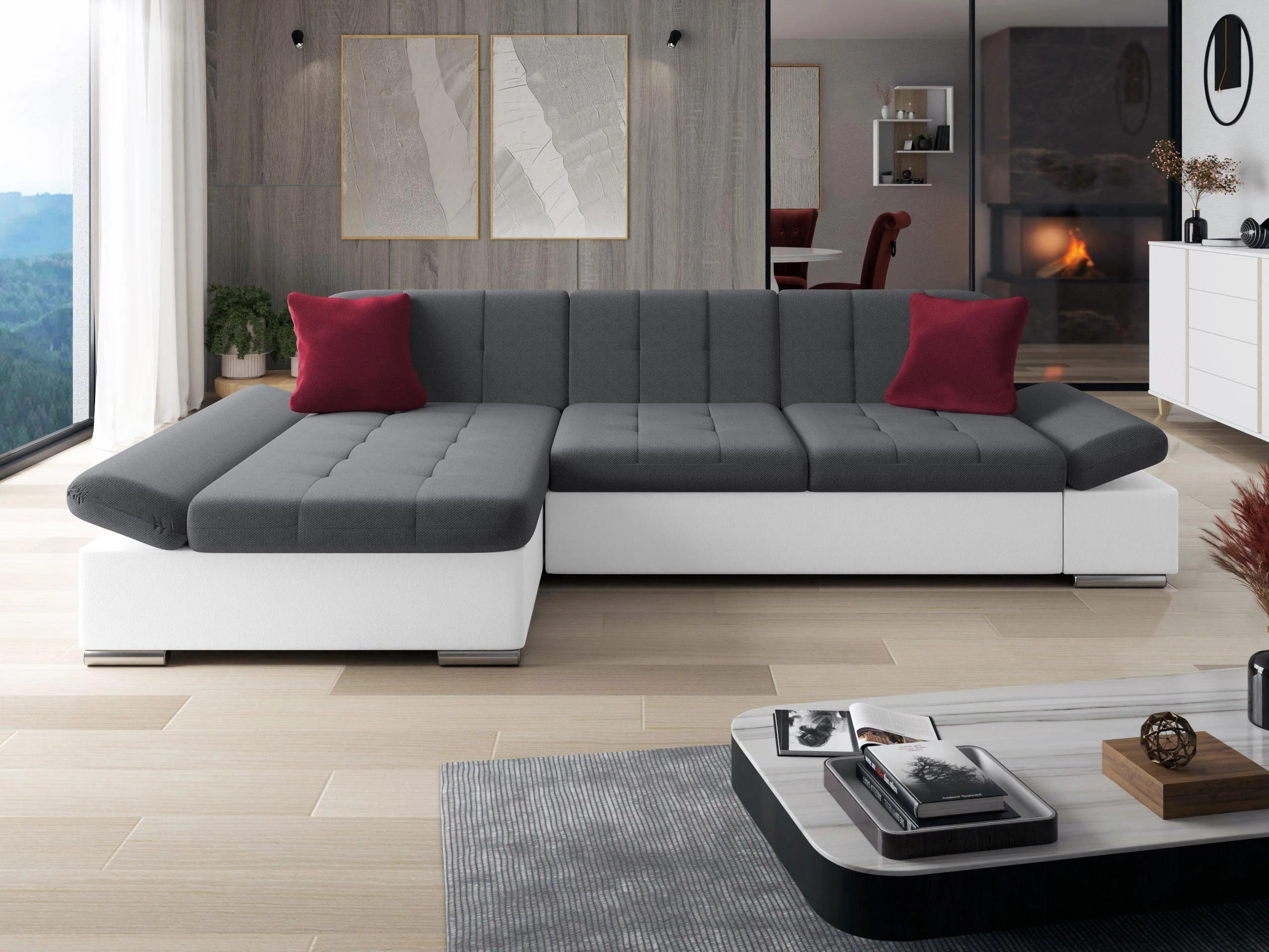 Hjørnesofa Comfivo Serenitas (Soft 017 + Kronos 22 + Kronos 02)