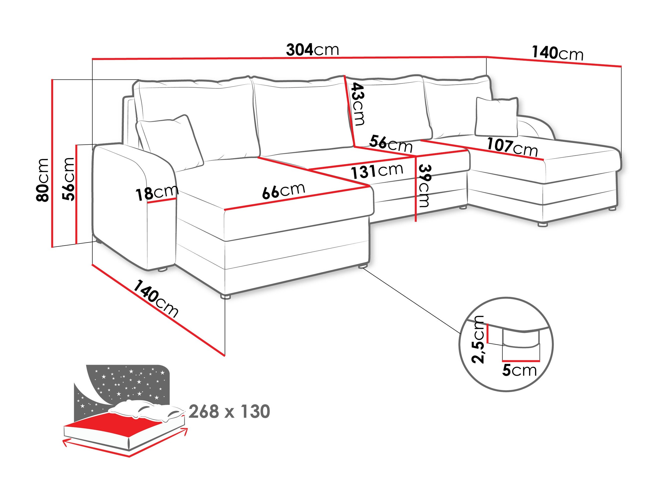 Hjørnesofa Comfivo Melissa III (Clara 215.10)
