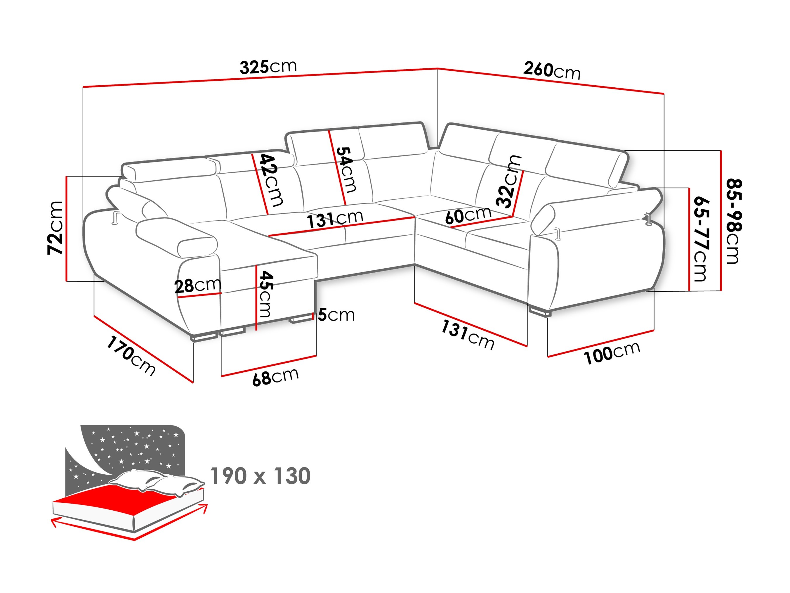 Hjørnesofa Columbus 214 (Flow 03)