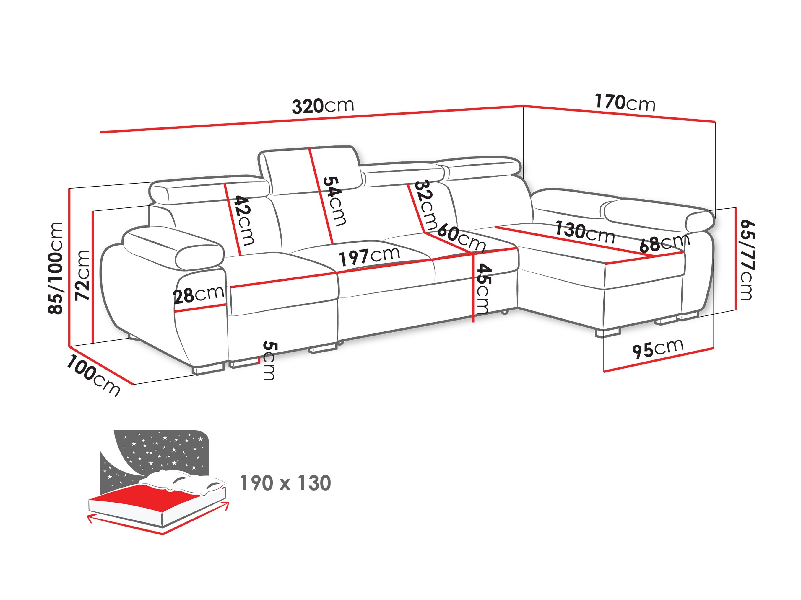 Hjørnesofa Columbus 227 (Kronos 22)