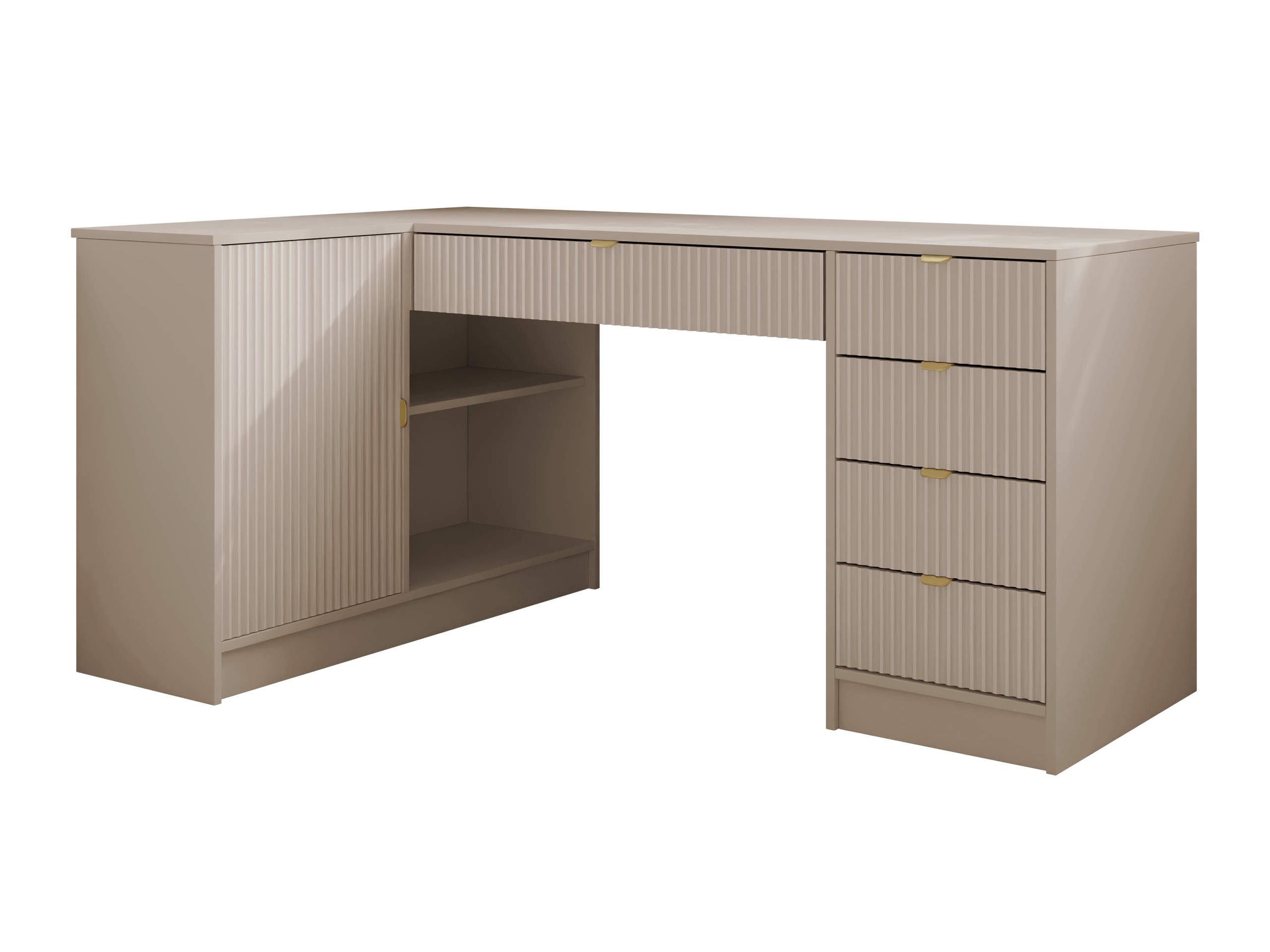 Hjørneskrivebord Comfivo Larmire 127 (Beige)