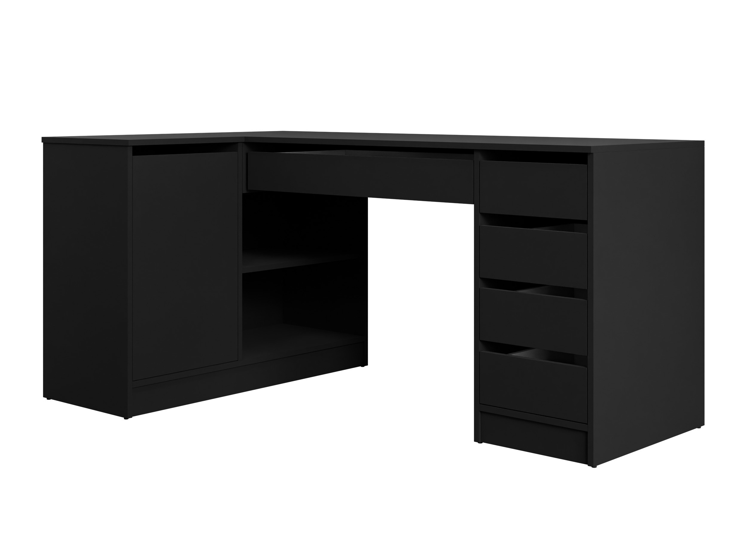 Hjørneskrivebord Comfivo Terros III (Sort)