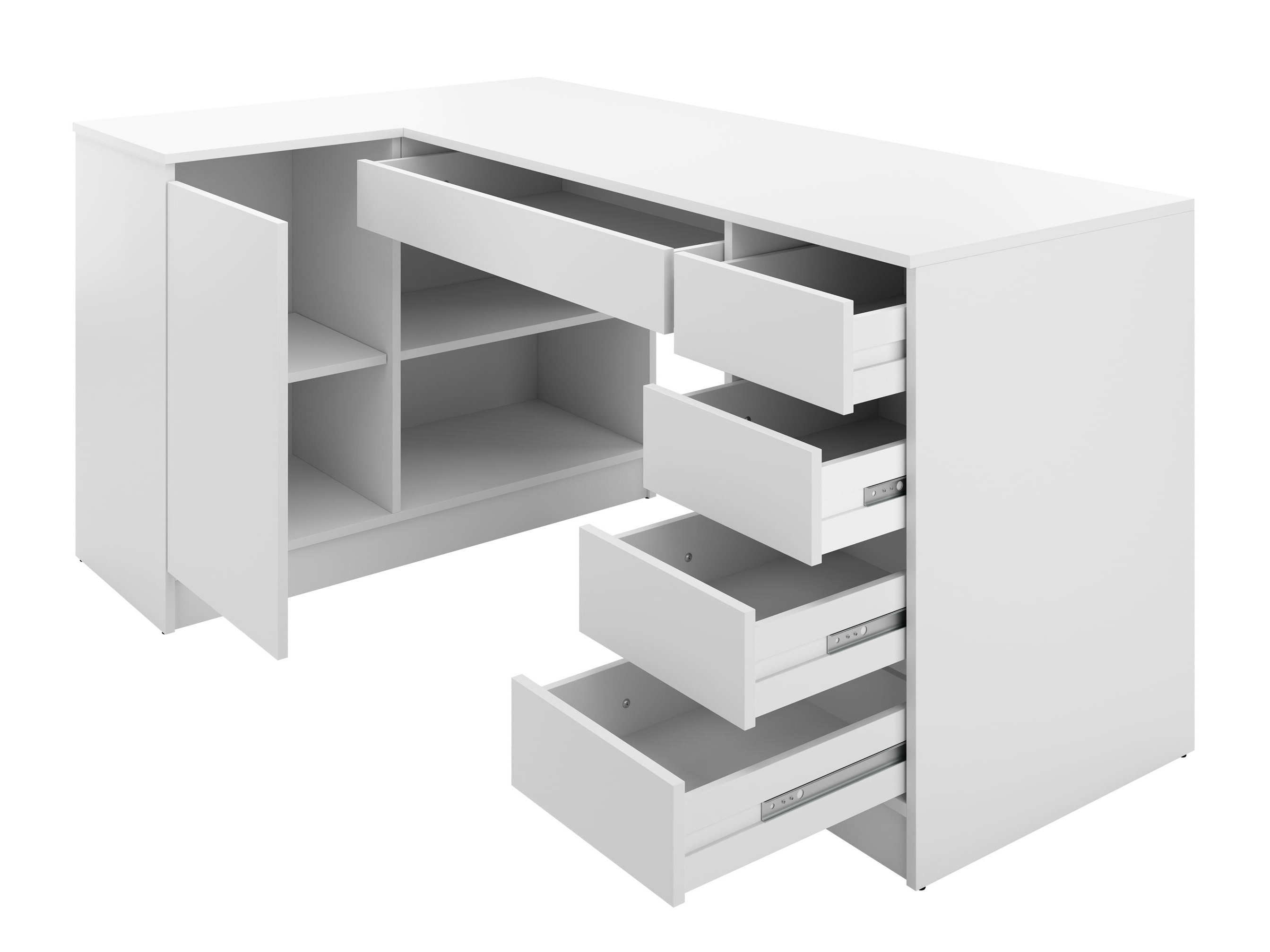 Hjørneskrivebord Comfivo Terros III (Sort)