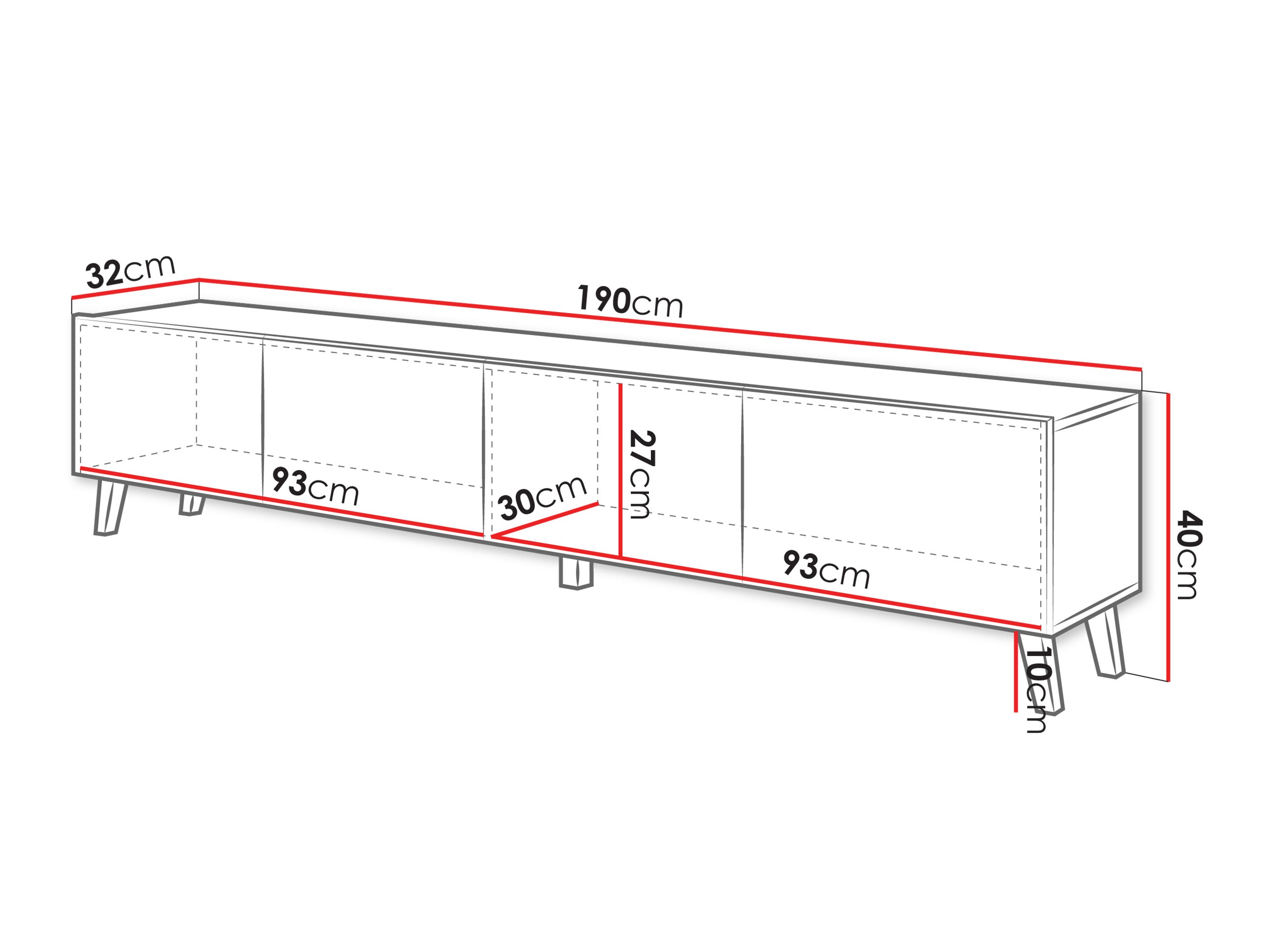TV-bord Levtive 101 (Grafit)