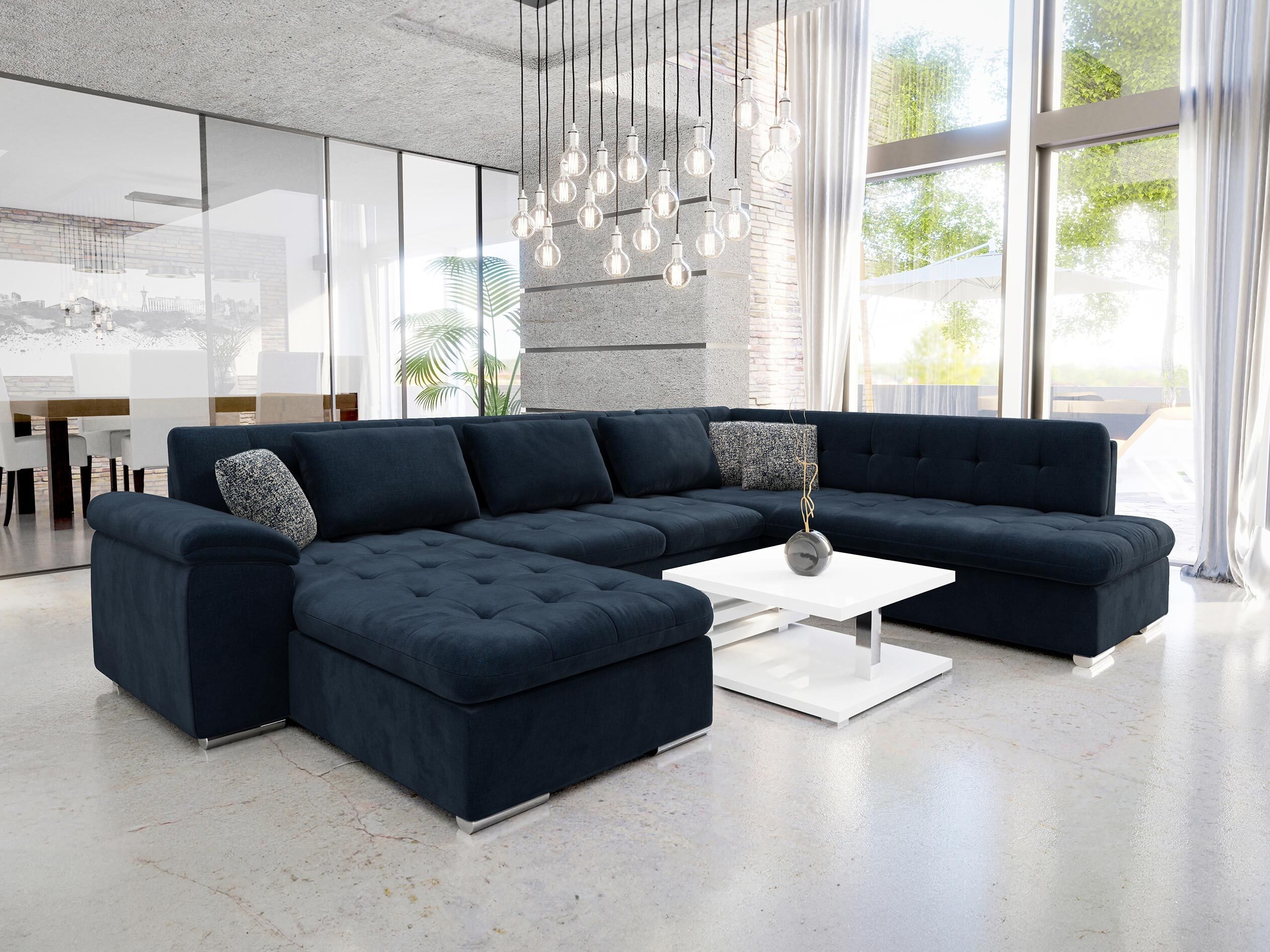 Hjørnesofa Comfivo Gemma V (Maya 09 + Corbett 78)