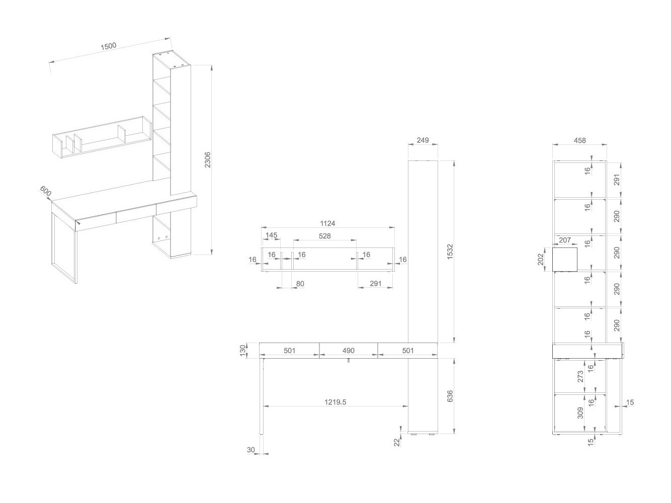 Skrivebord Sermavi 120