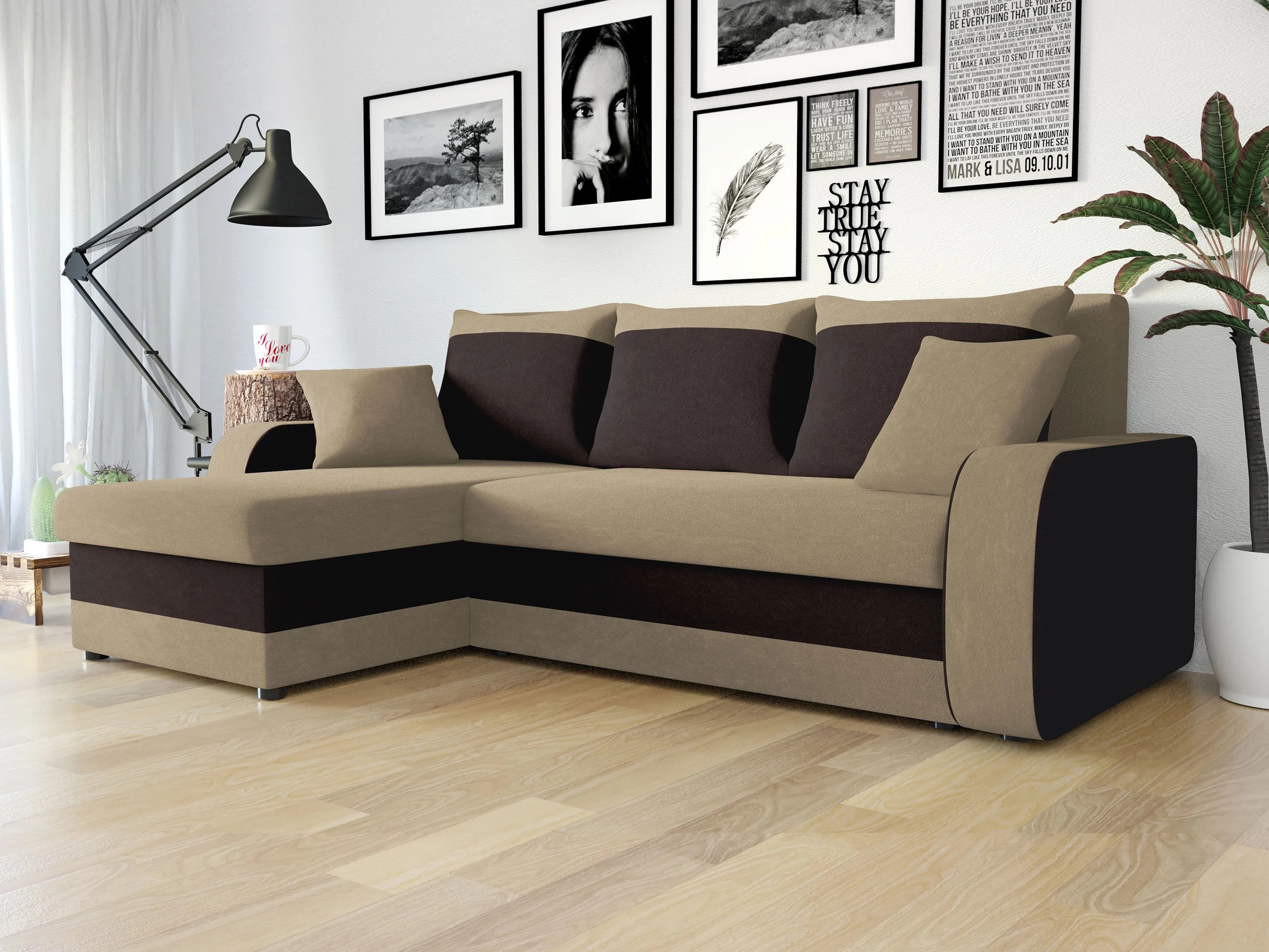 Hjørnesofa Comfivo Melissa I (Alova 07 + Alova 68)