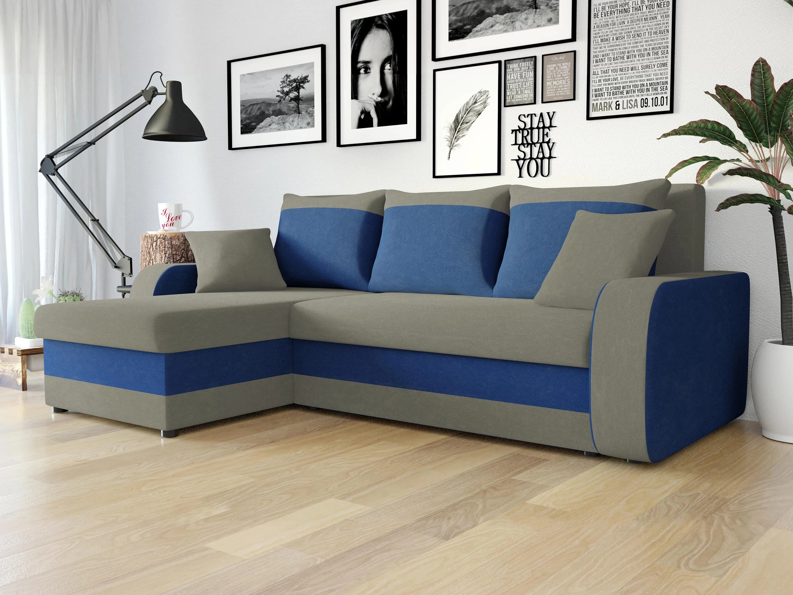 Hjørnesofa Comfivo Melissa I (Mikrofaza 0014 + Mikrofaza 0036)