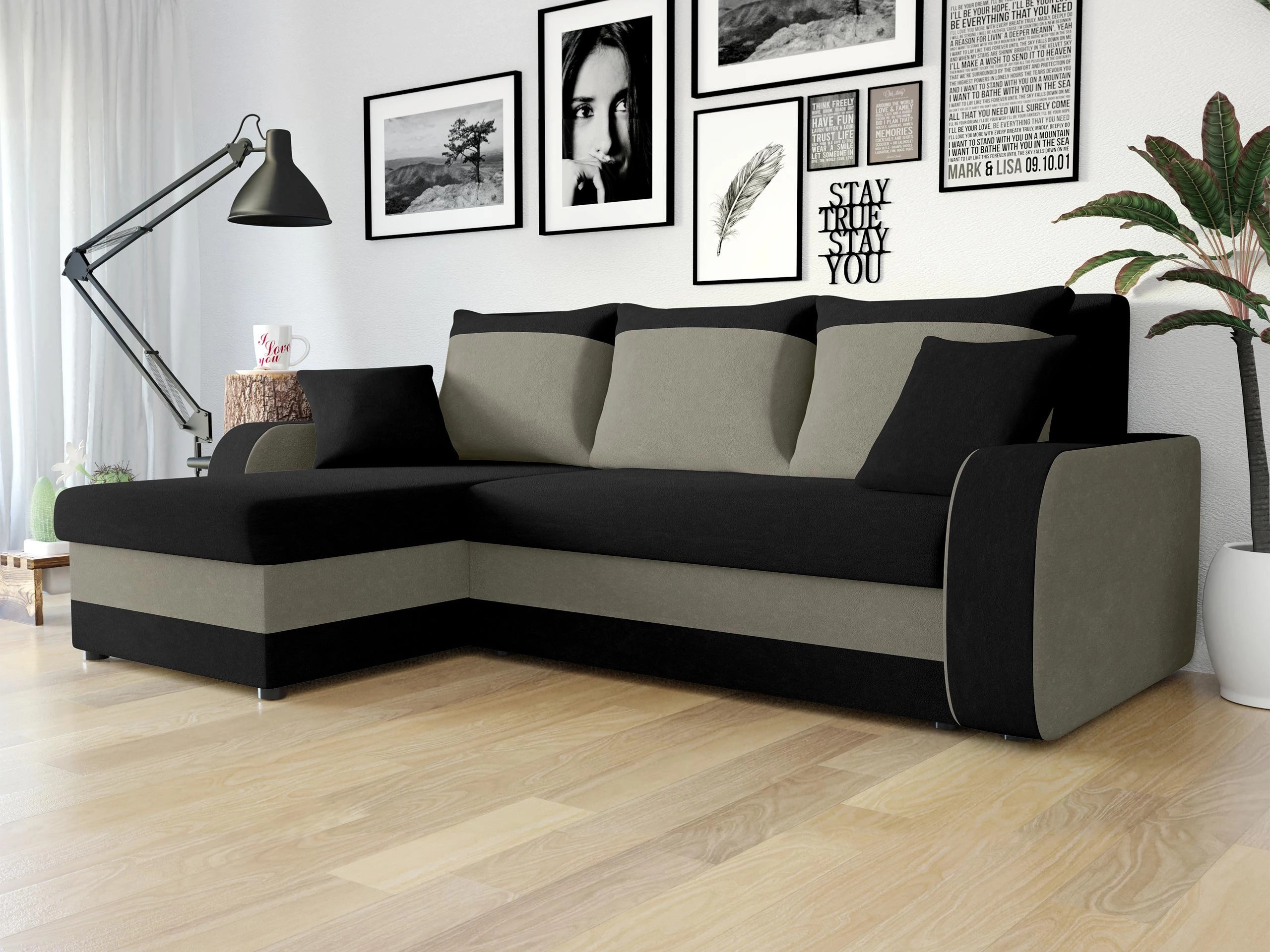 Hjørnesofa Comfivo Melissa I (Mikrofaza 0015 + Mikrofaza 0014)