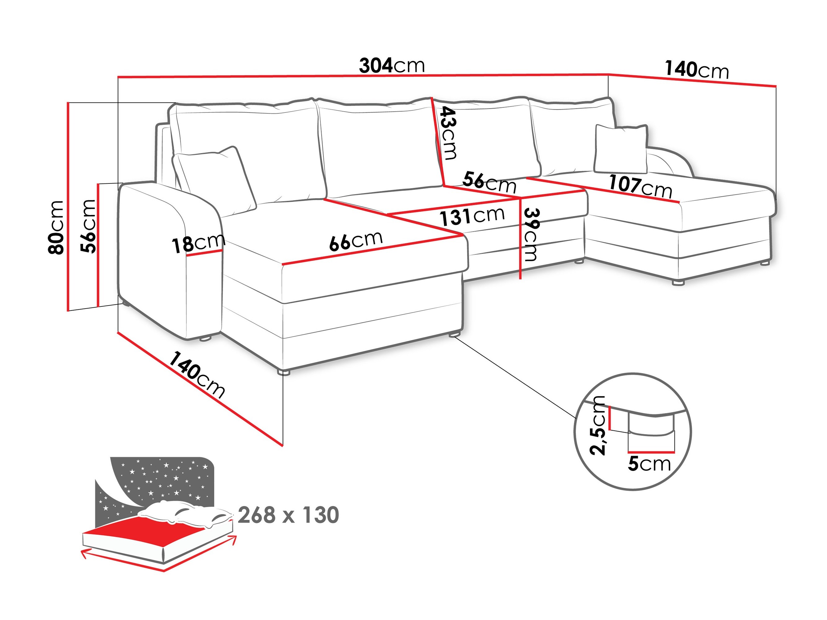 Hjørnesofa Comfivo Melissa II (Poso 110)