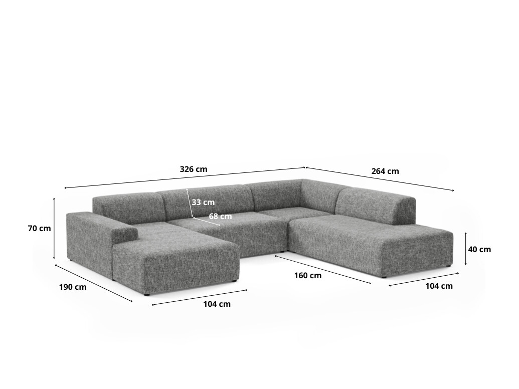 Modulhjørnesofa Lutivi 102 (Imo 10)