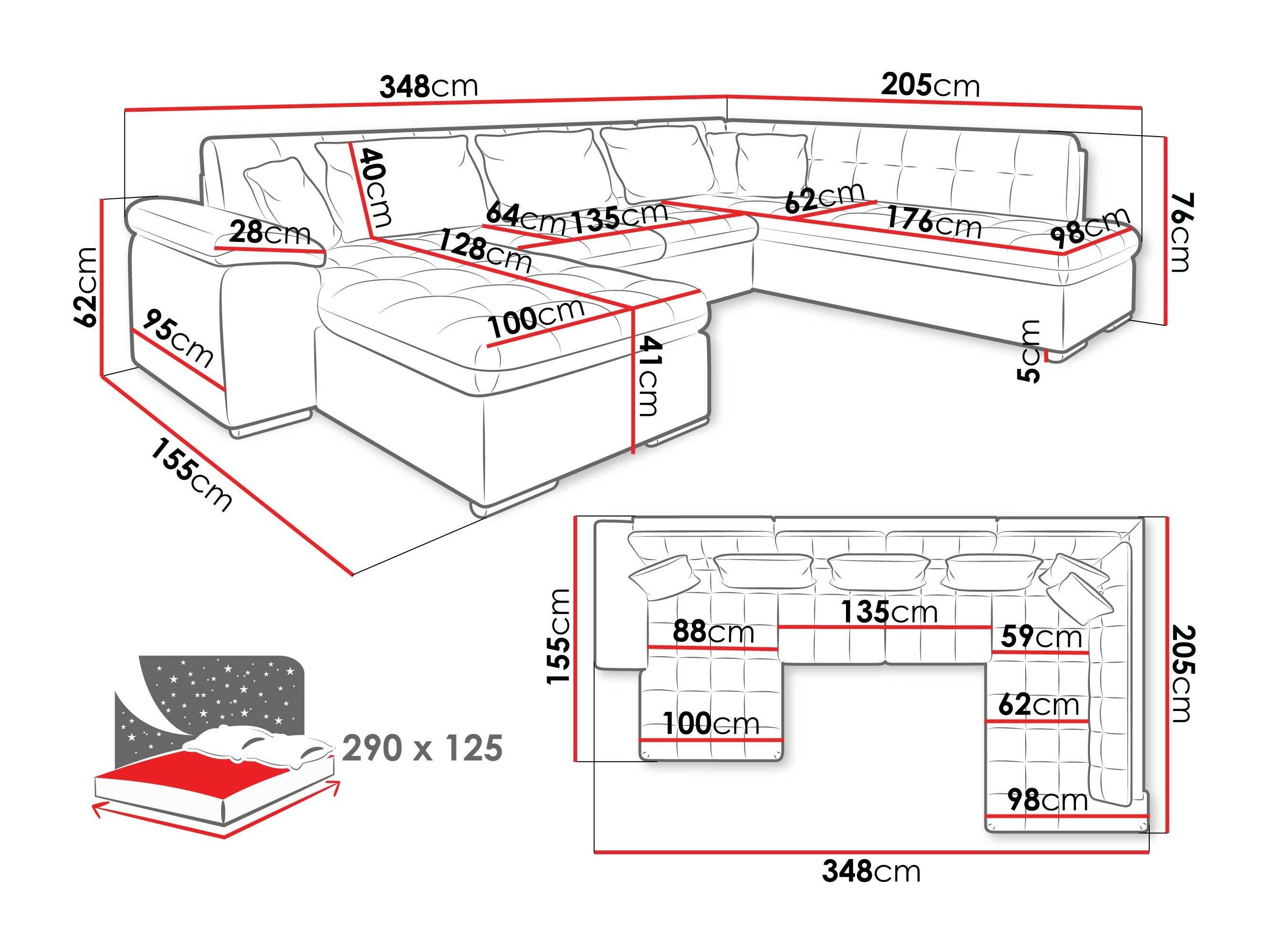 Hjørnesofa Comfivo Gemma II (Højre)