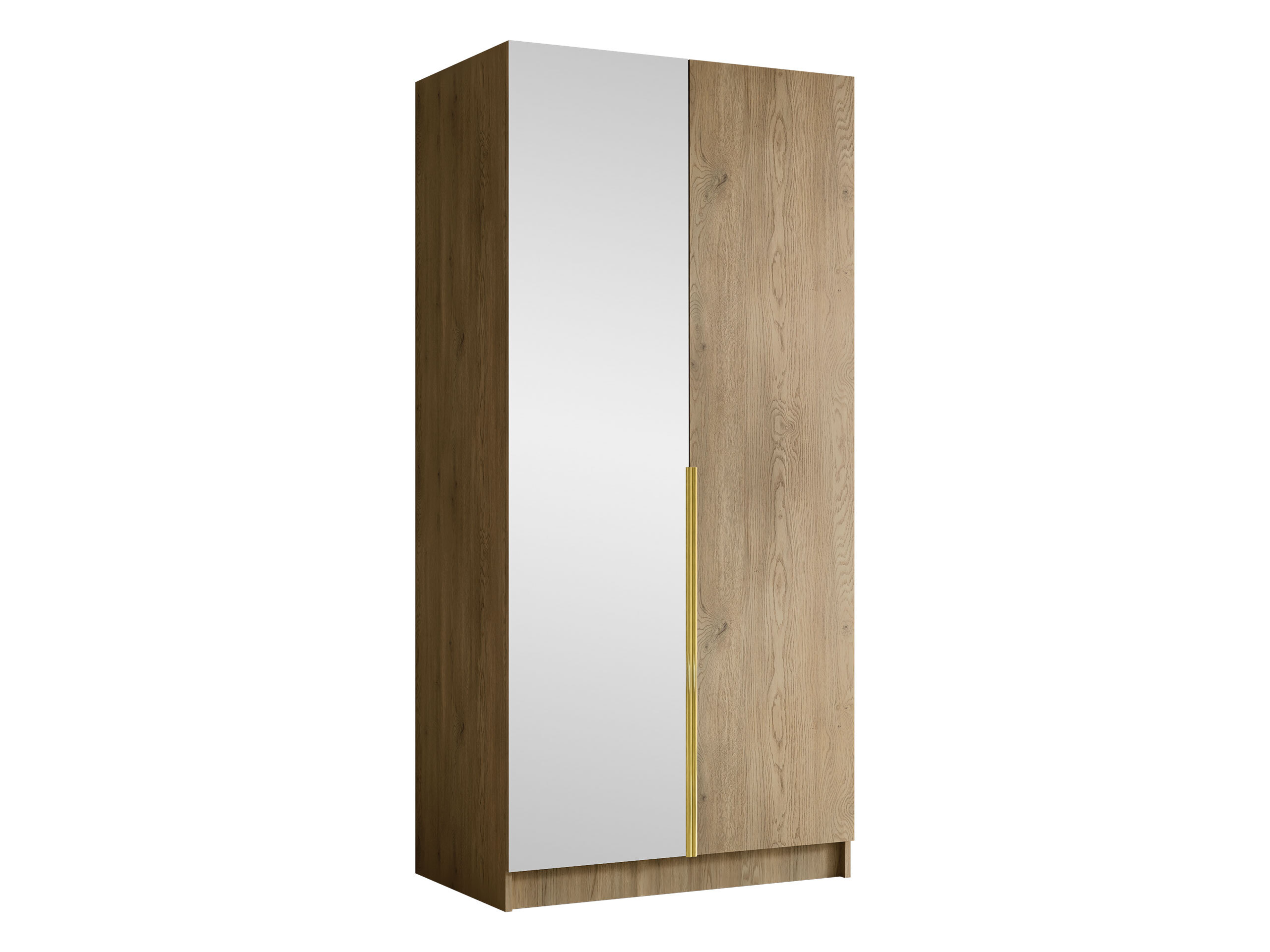 Garderobeskab Closico Staton II (Lyst træ + Gylden)