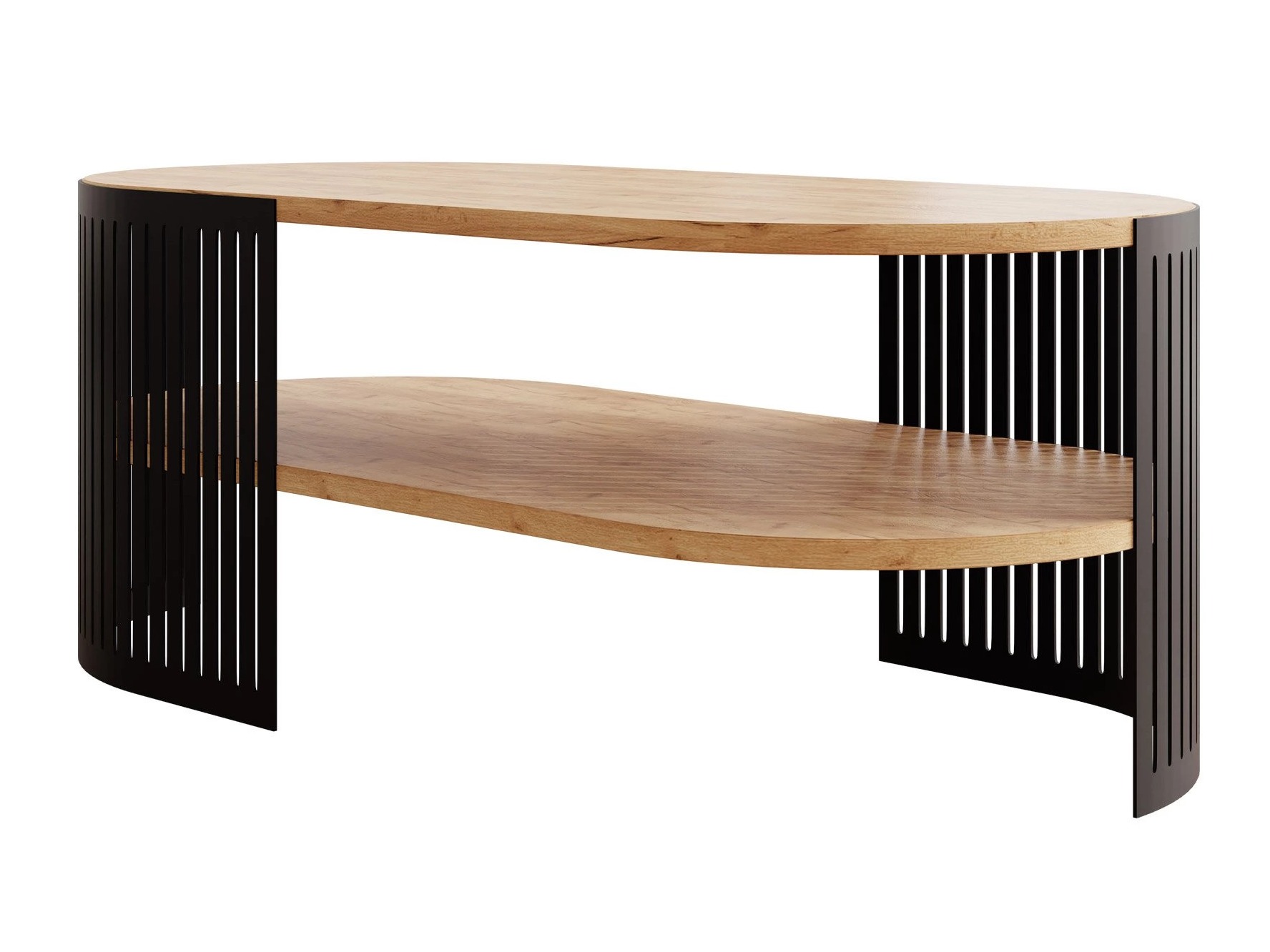 Sofabord Civer VI (Sort + Craft gylden eg)