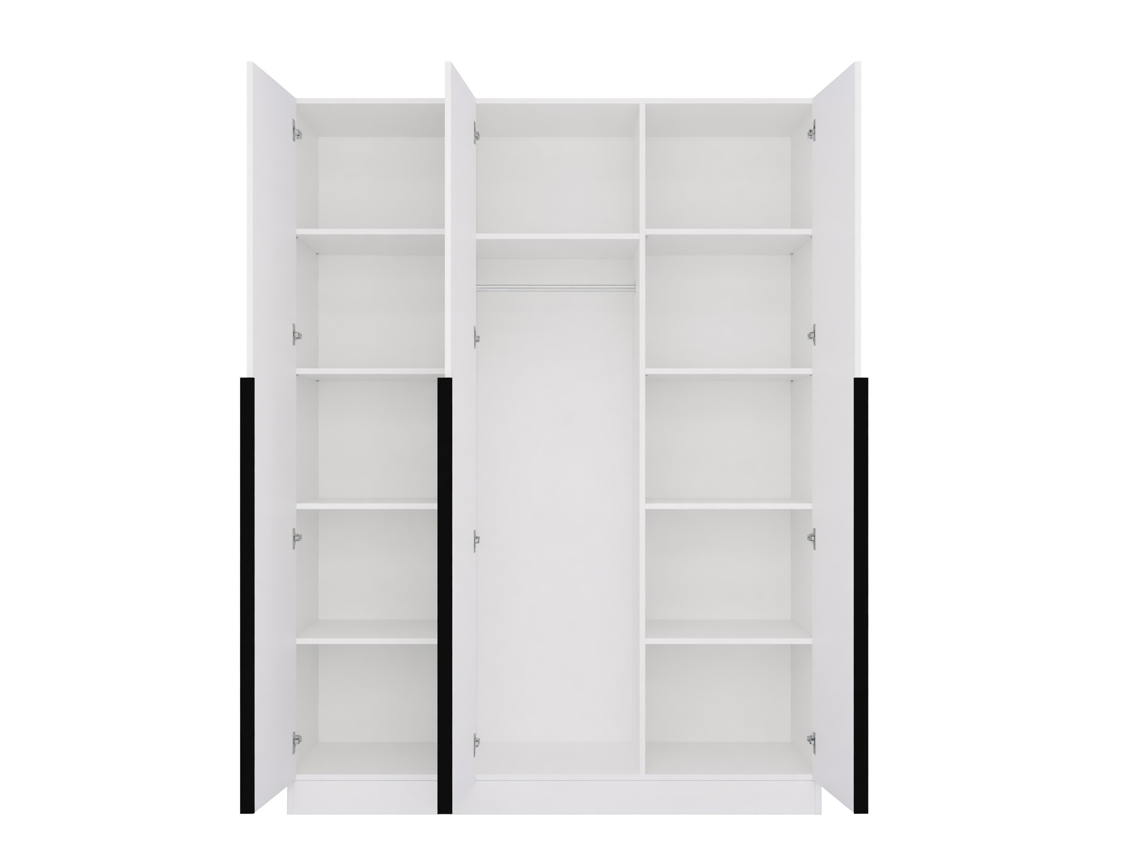 Garderobeskab Mandeville 369 (Hvid + Sort)