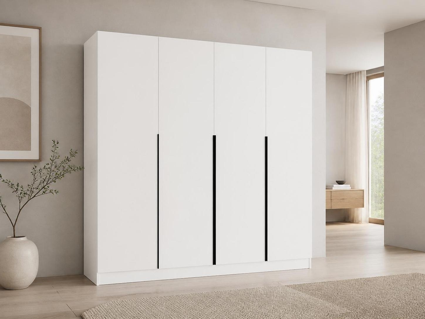 Garderobeskab Mandeville 370 (Hvid + Sort)
