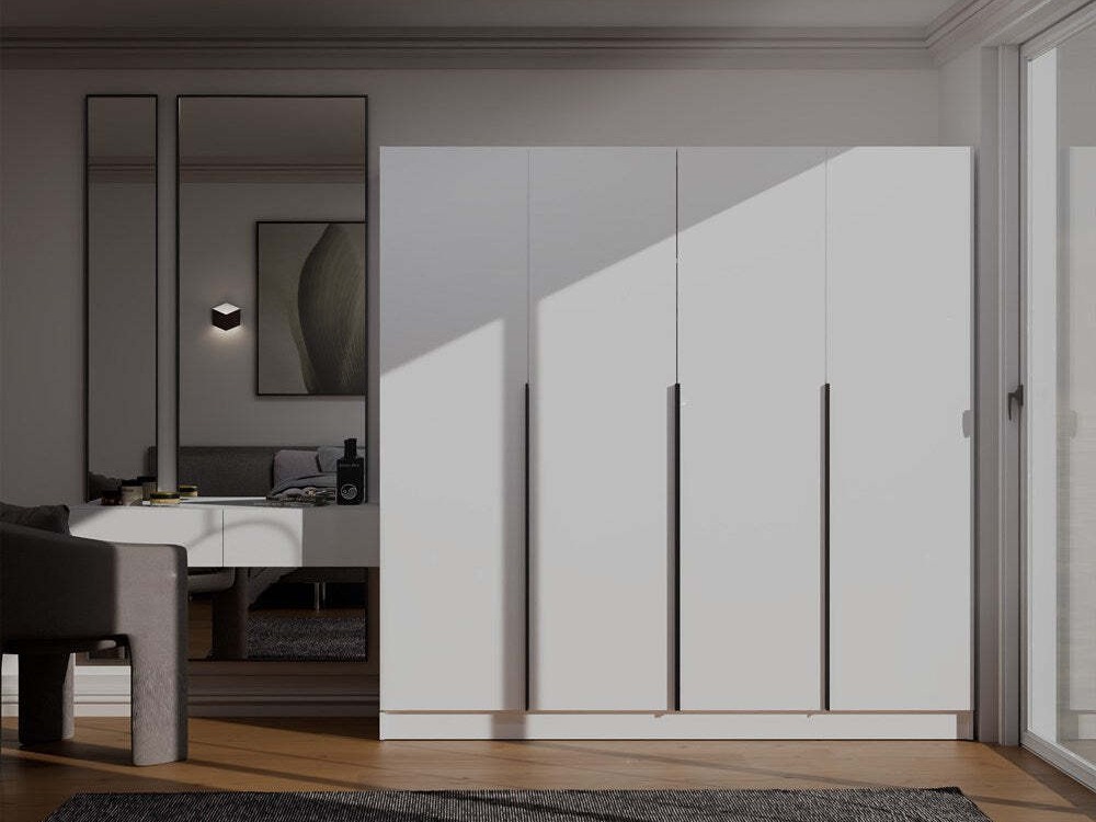 Garderobeskab Mandeville 370 (Hvid + Sort)