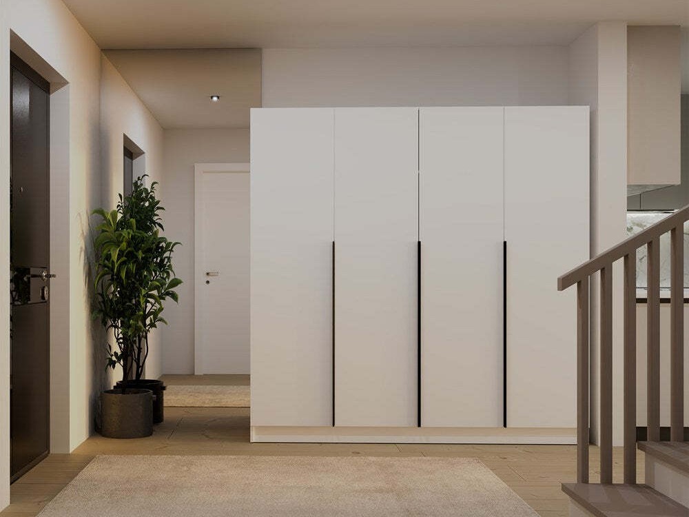 Garderobeskab Mandeville 370 (Hvid + Sort)