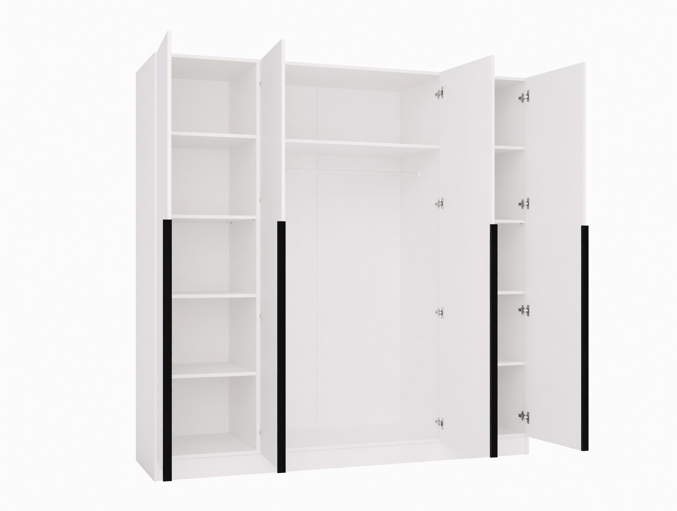 Garderobeskab Mandeville 370 (Hvid + Sort)
