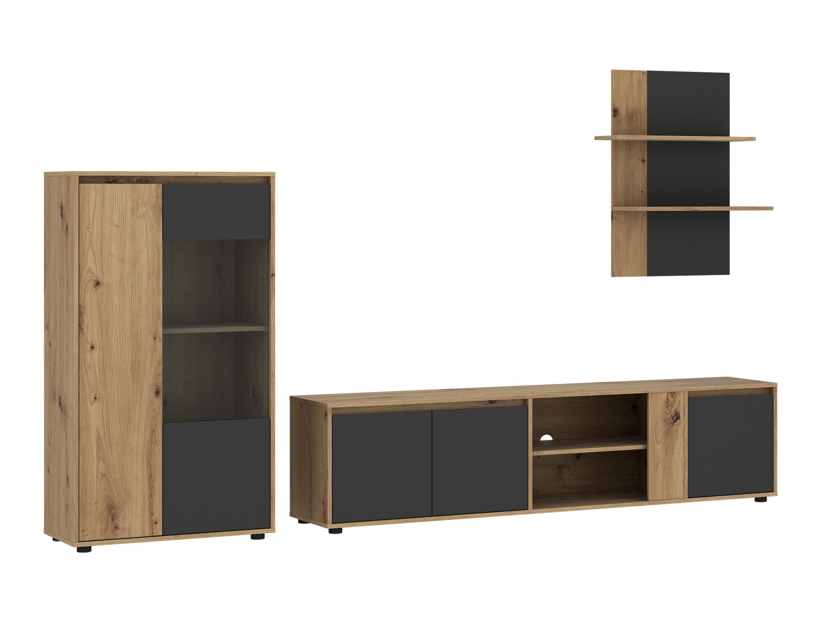 Stuemøbelsæt Torcavi 106 (Antracit + Artisan eg)