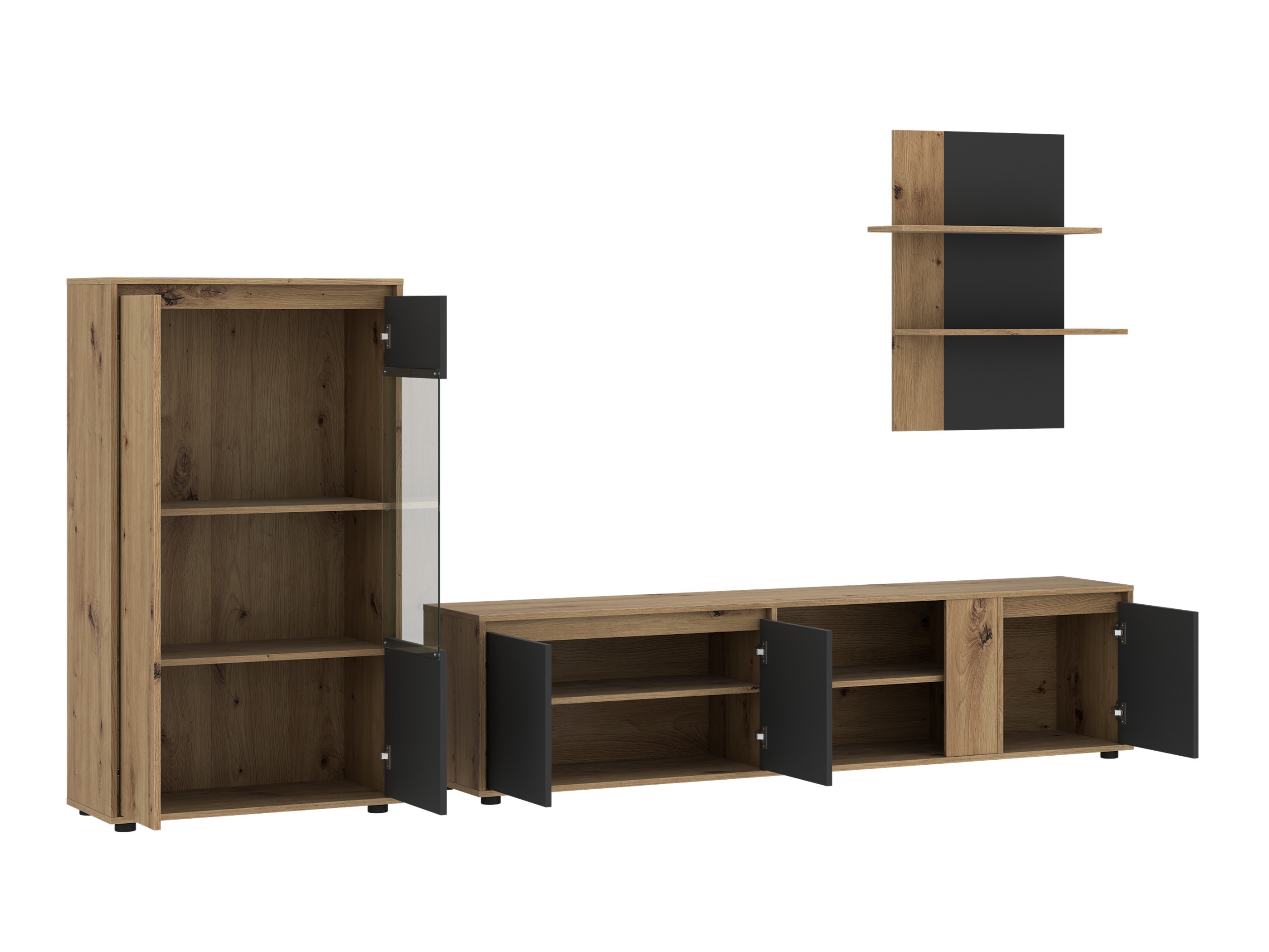 Stuemøbelsæt Torcavi 106 (Antracit + Artisan eg)
