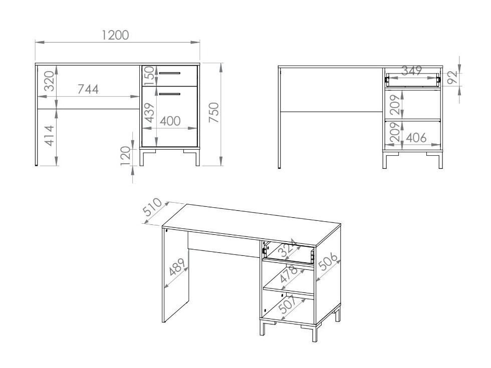 Skrivebord Larnolo 134