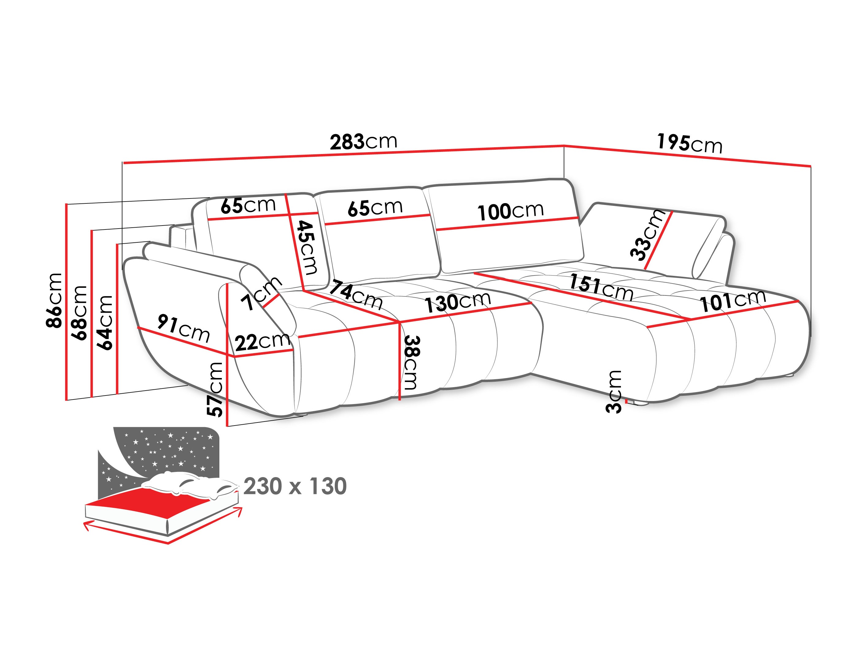 Hjørnesofa Circum (Margo 227.09)