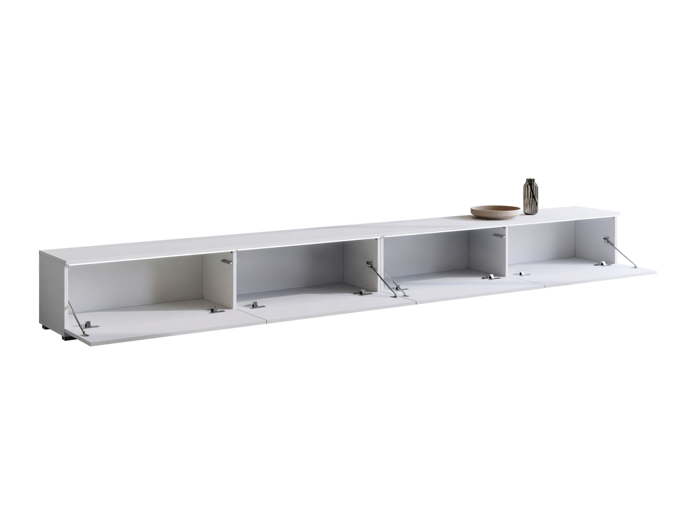 TV-bord Sarasota 199 (Hvid + Glansfuld hvid)