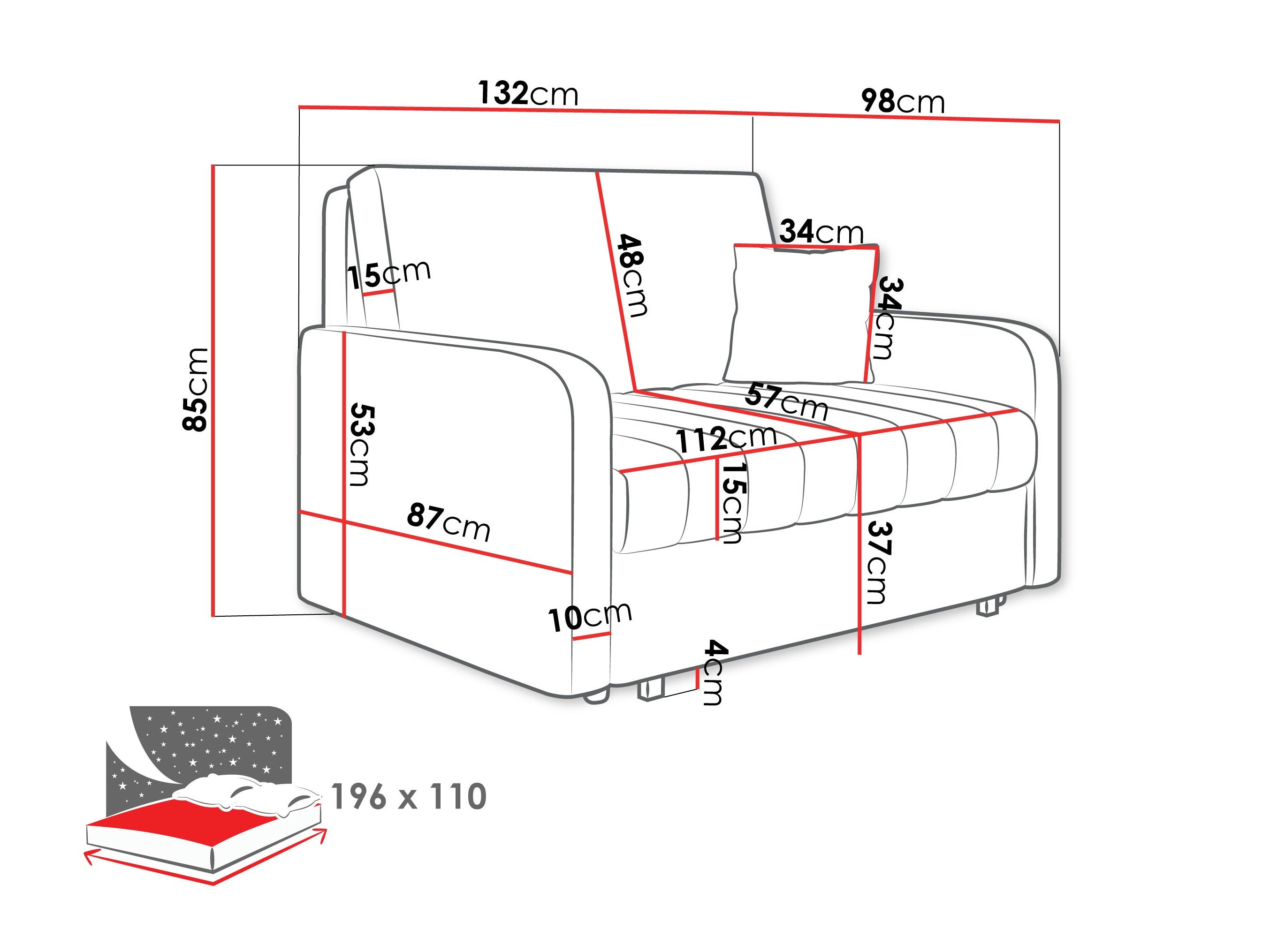 Sovesofa Columbus 259 (Polo 872)