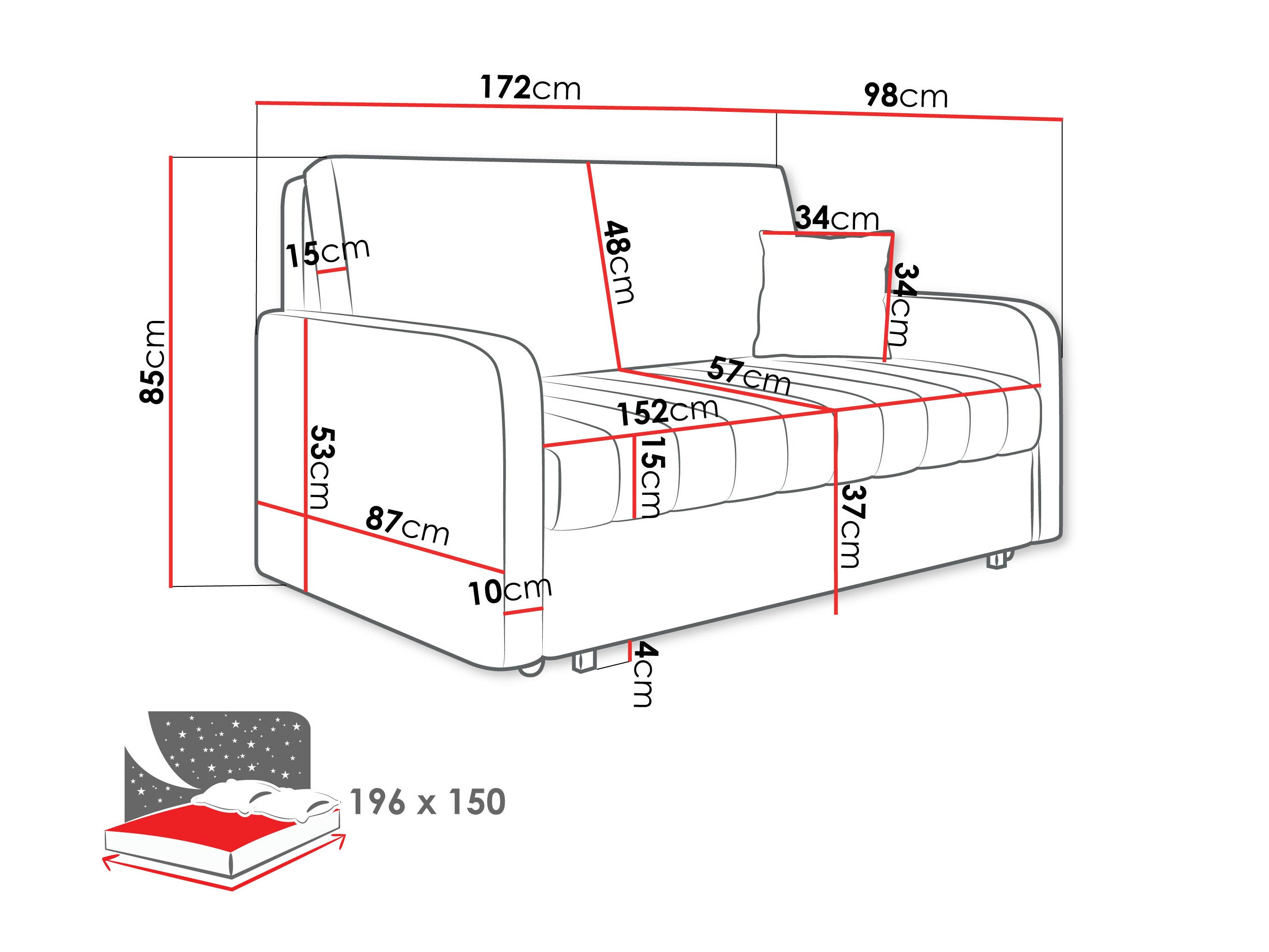 Sovesofa Columbus 261 (Polo 872)