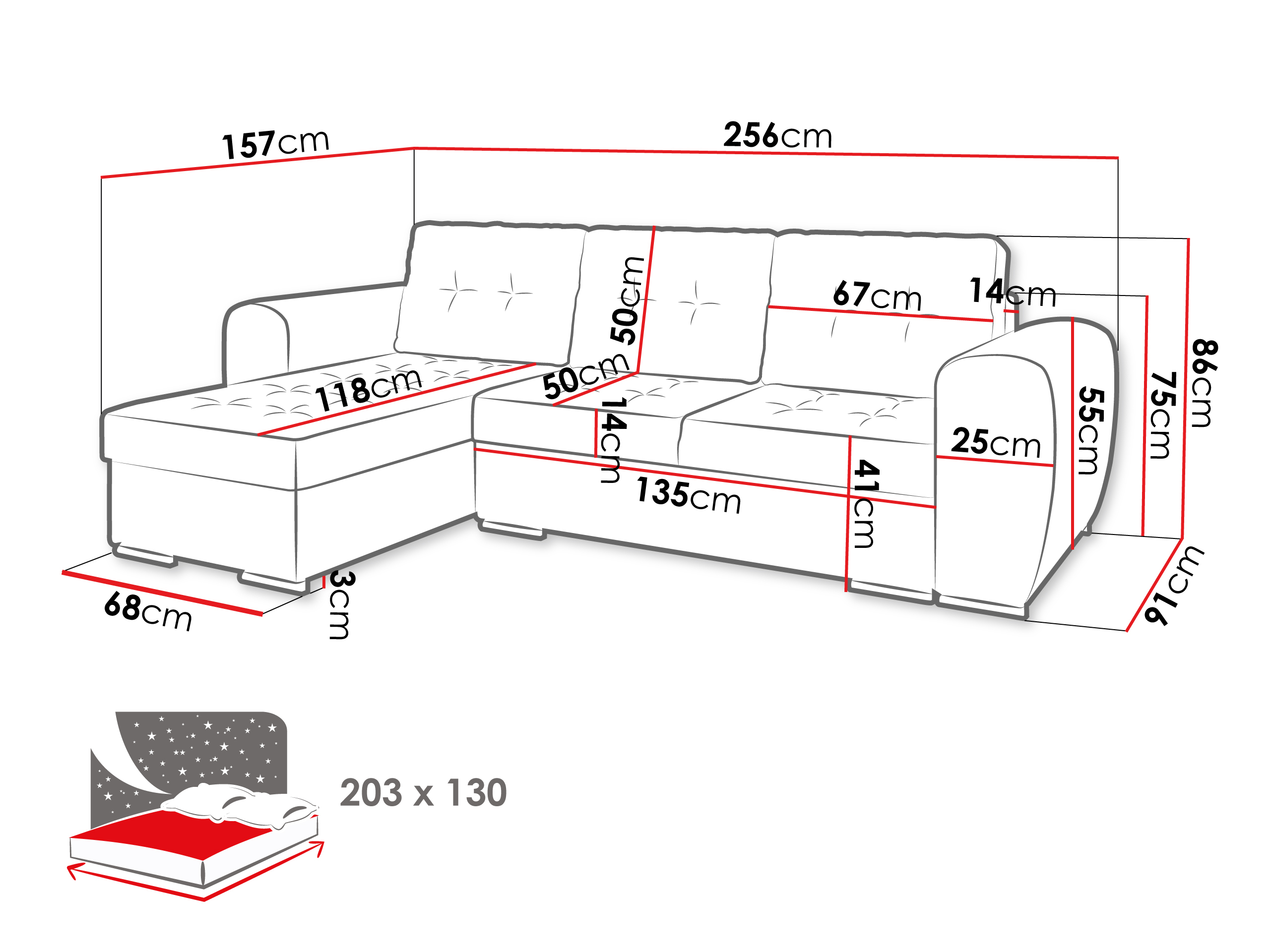 Hjørnesofa Muncie 109 (Manila 07)