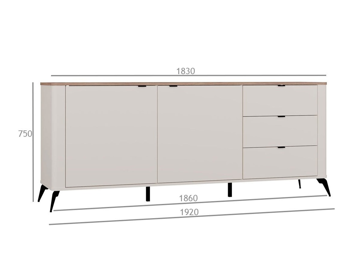 Kommode Soavie 106 (Kashmir + Egetræ)
