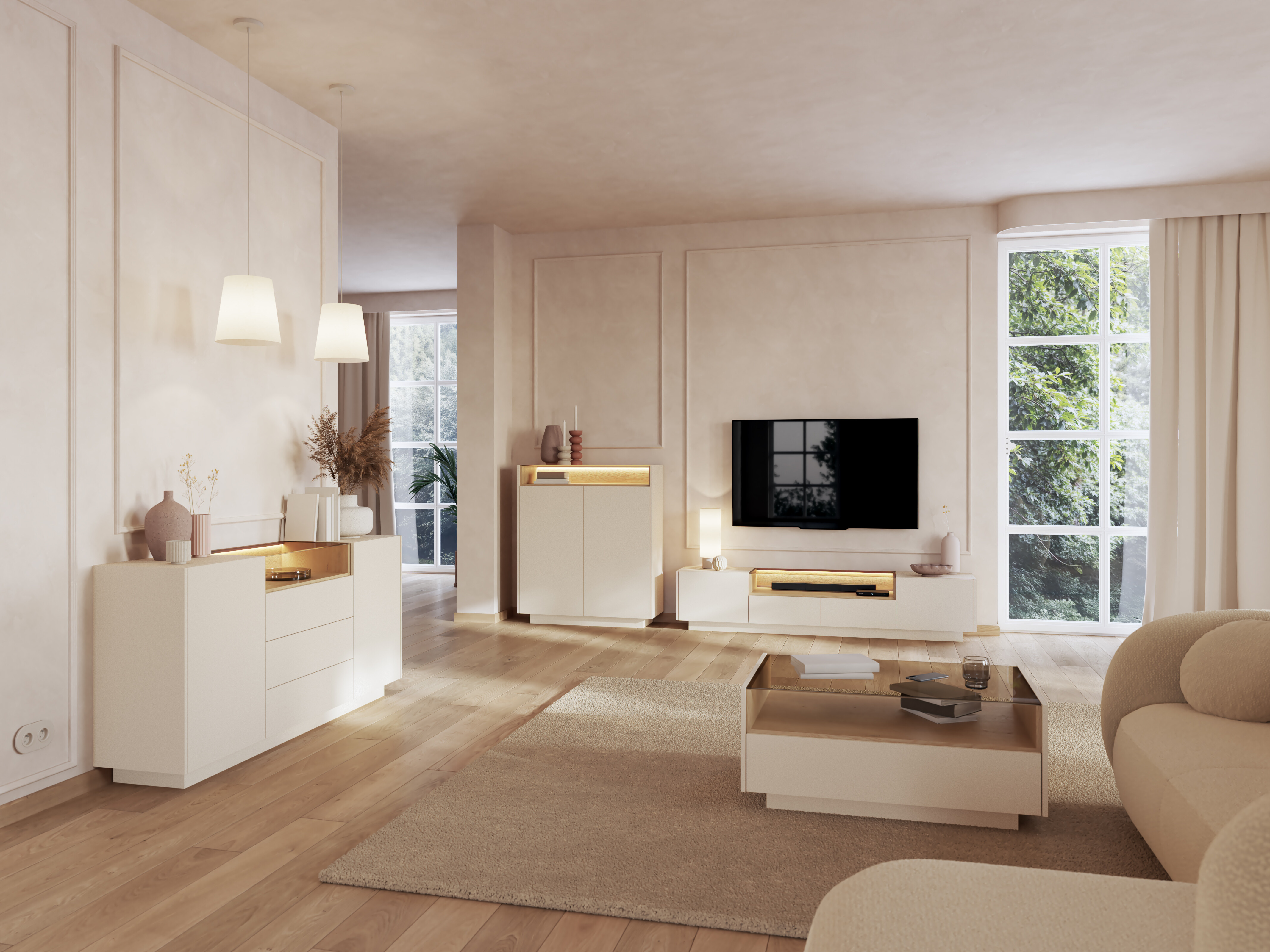 TV-bord Salmeli 101 (Beige)