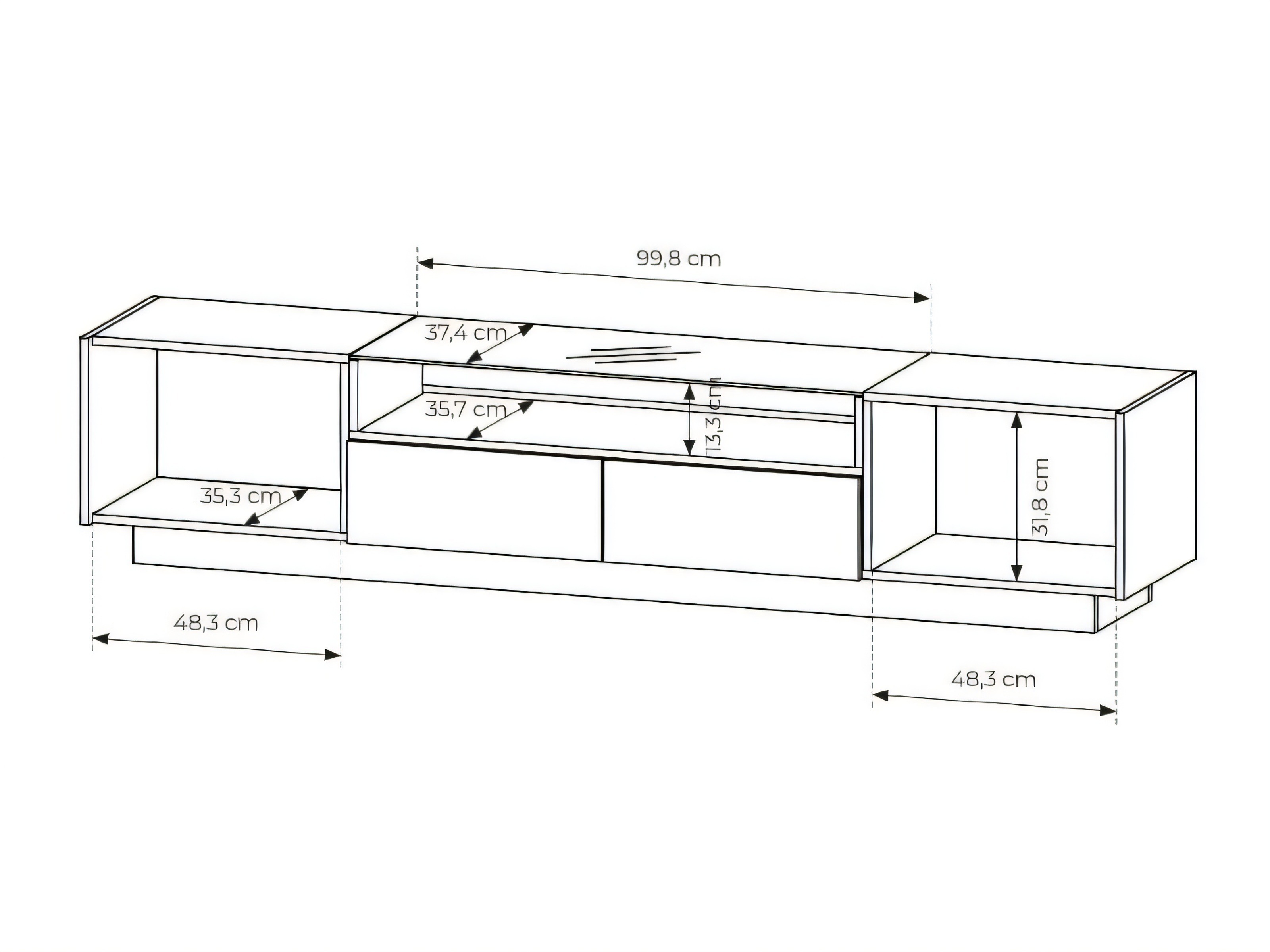 TV-bord Salmeli 101 (Cappuccino)