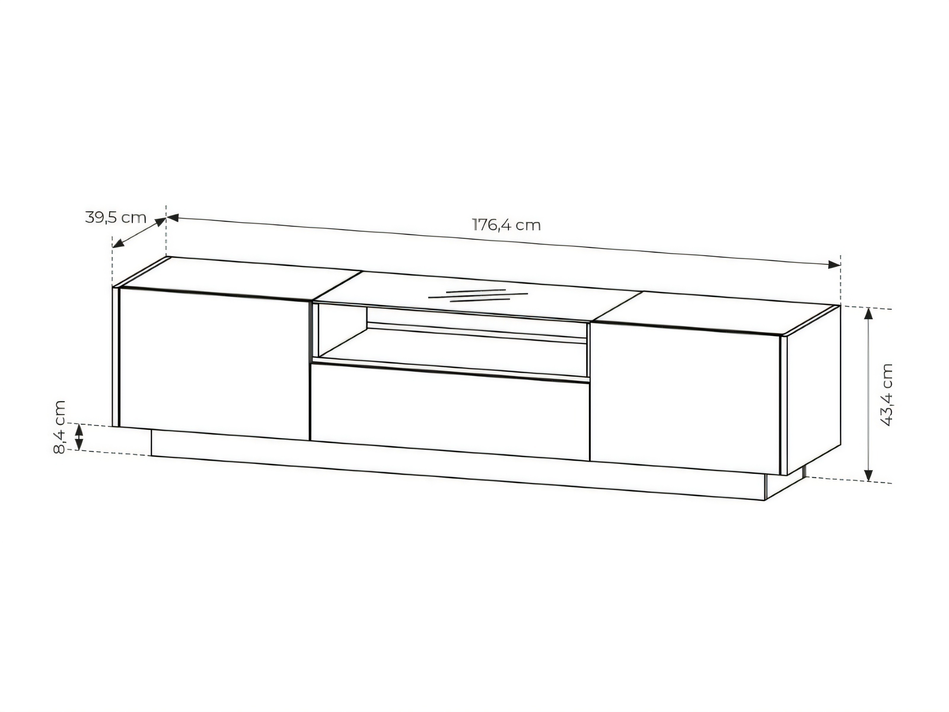 TV-bord Salmeli 102 (Cappuccino)