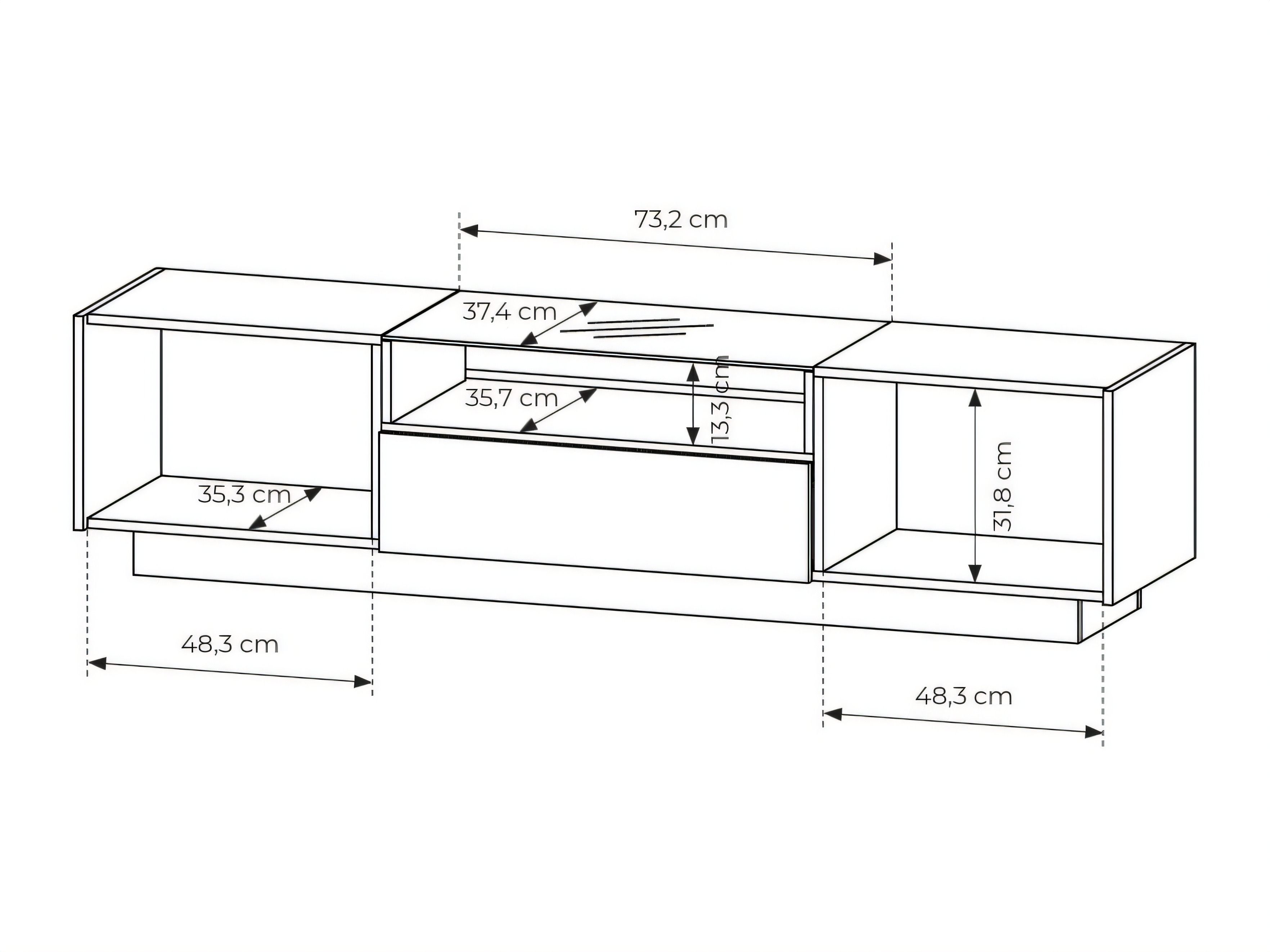 TV-bord Salmeli 102 (Cappuccino)