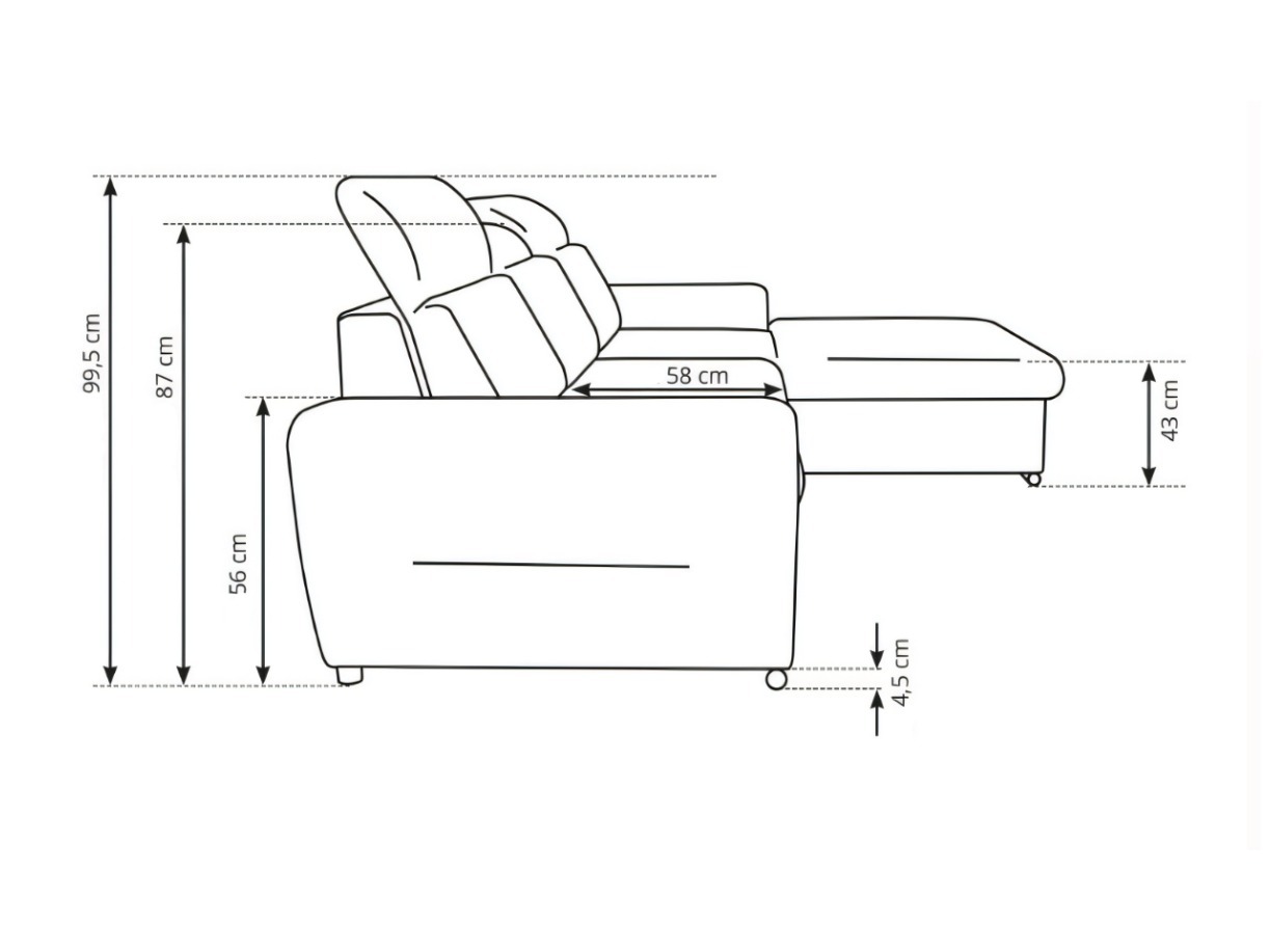 Hjørnesofa Kingston 207 (Venstre)
