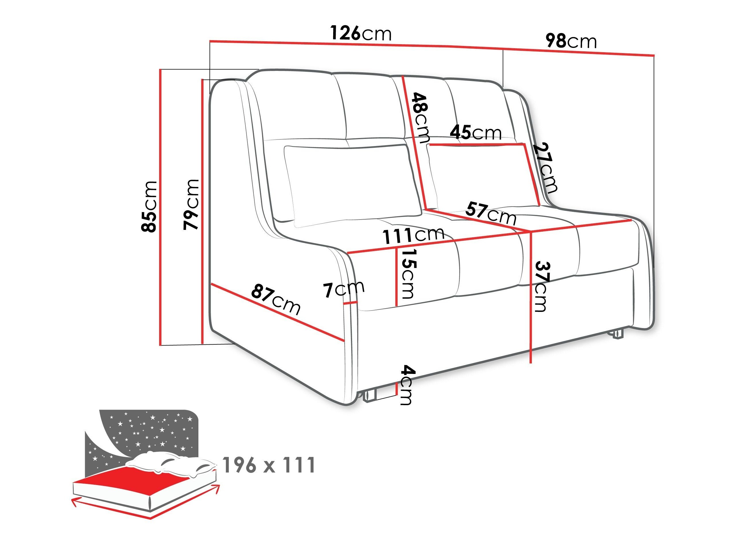 Sovesofa Columbus 255 (Sereno 681)