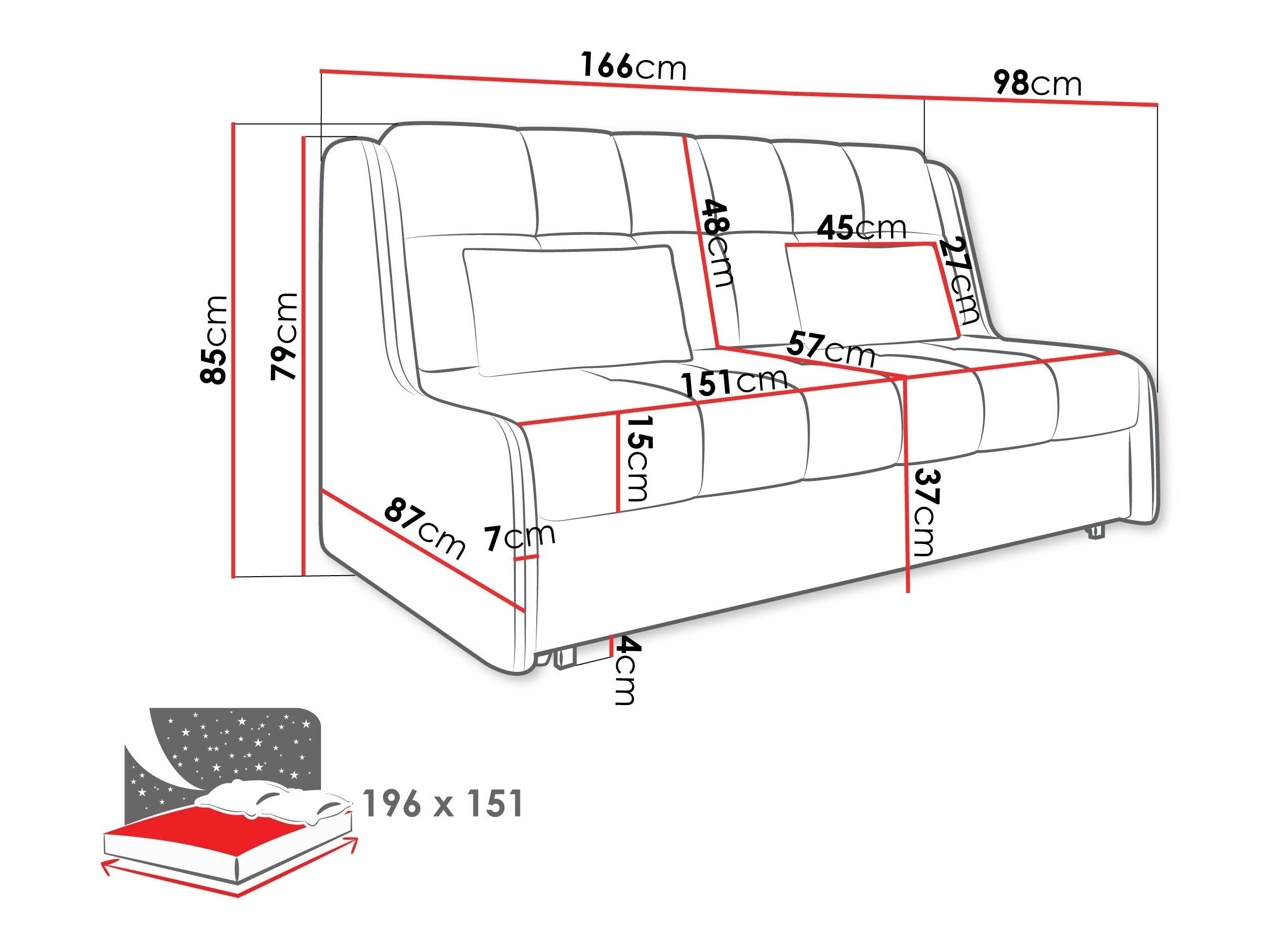 Sovesofa Columbus 257 (Sereno 681)