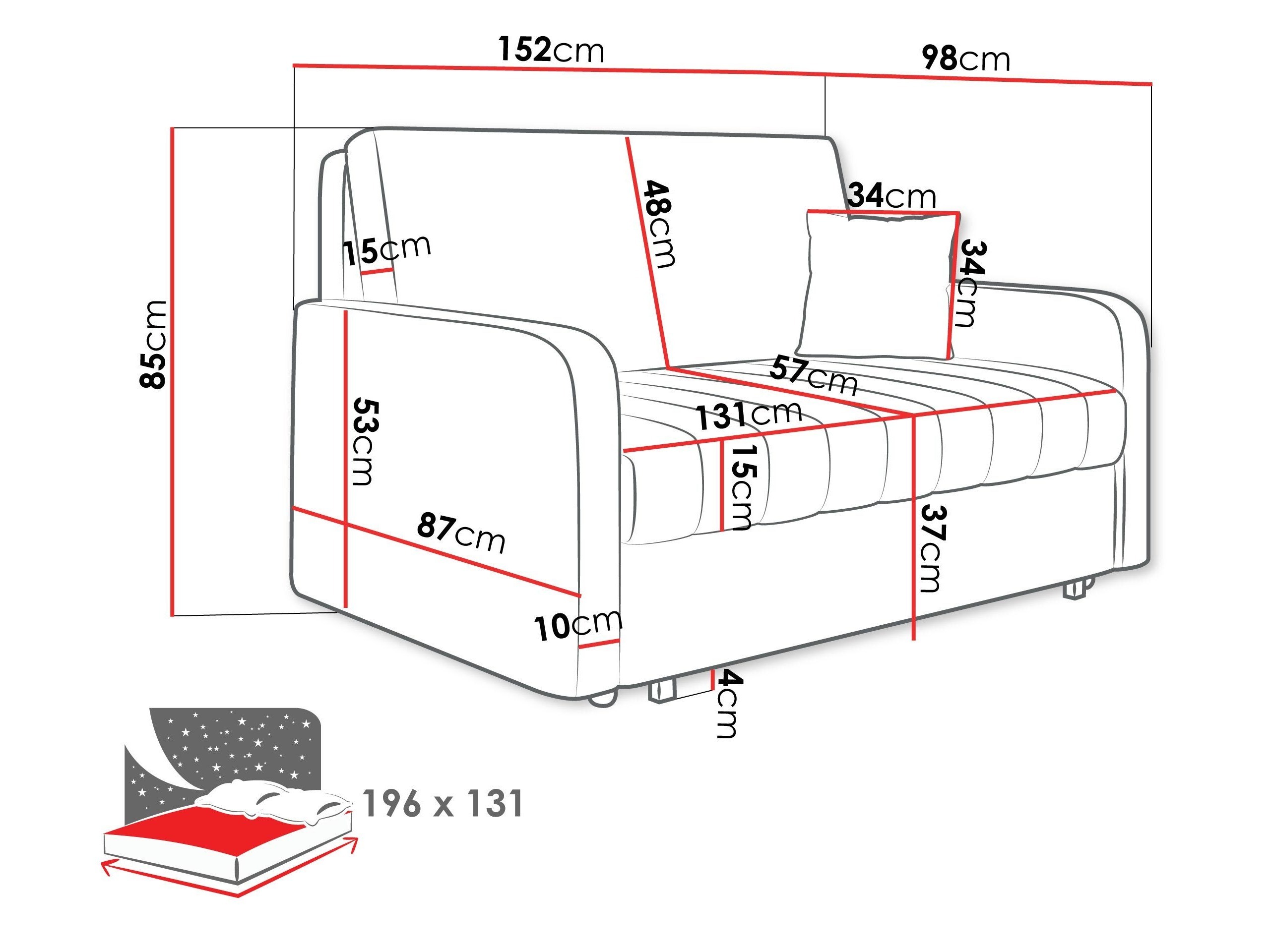 Sovesofa Columbus 260 (Polo 872)