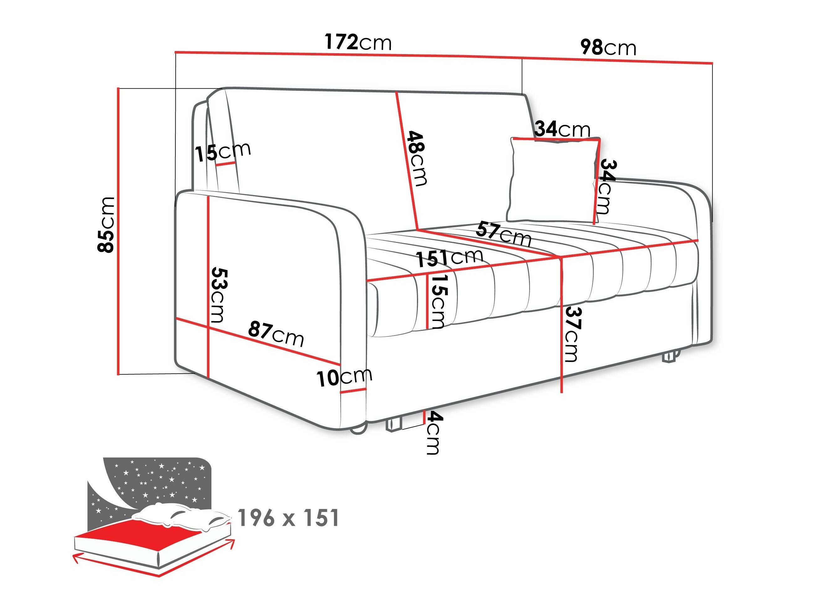 Sovesofa Columbus 261 (Polo 872)