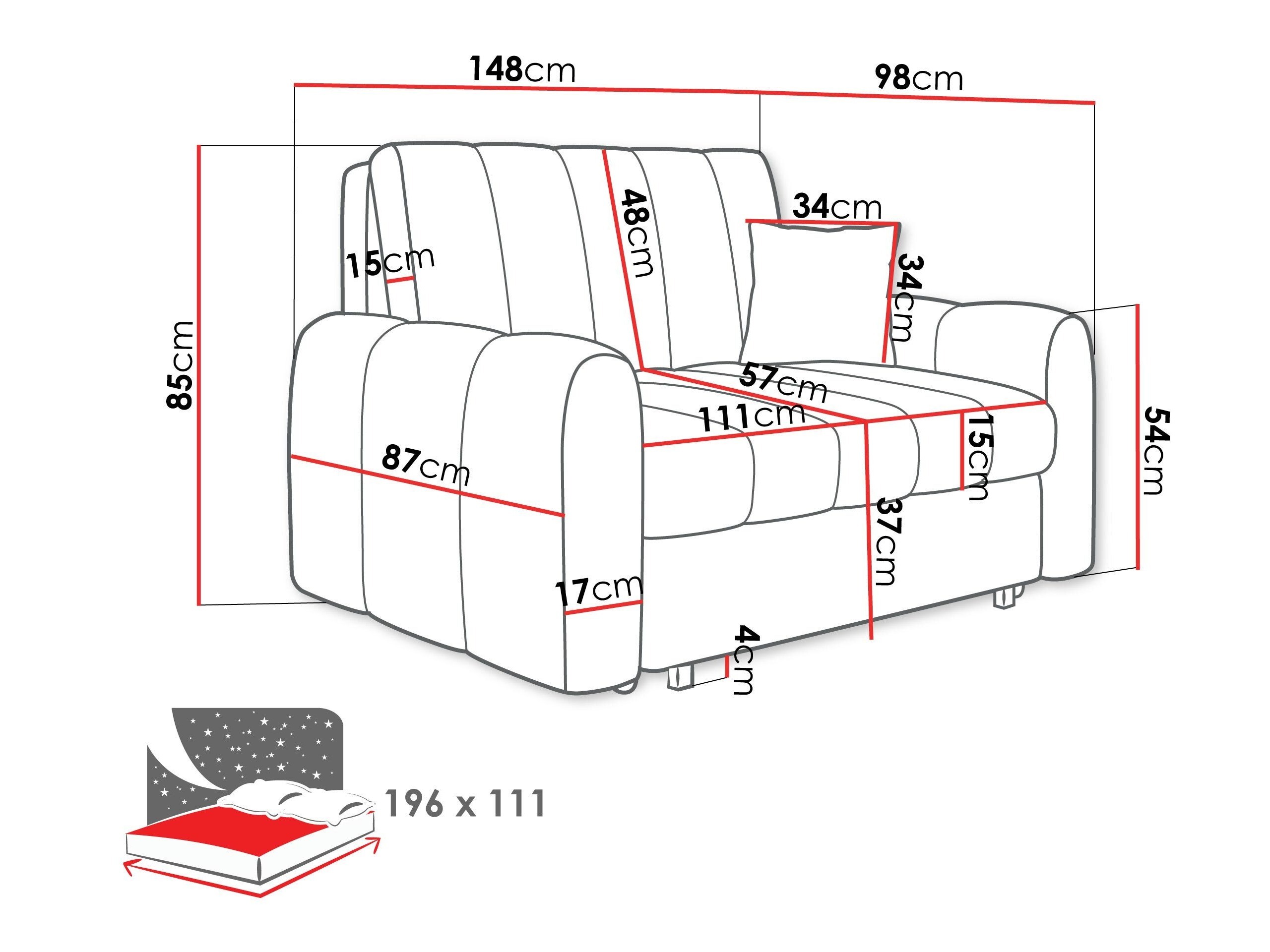 Sovesofa Columbus 263 (Lumo 30)