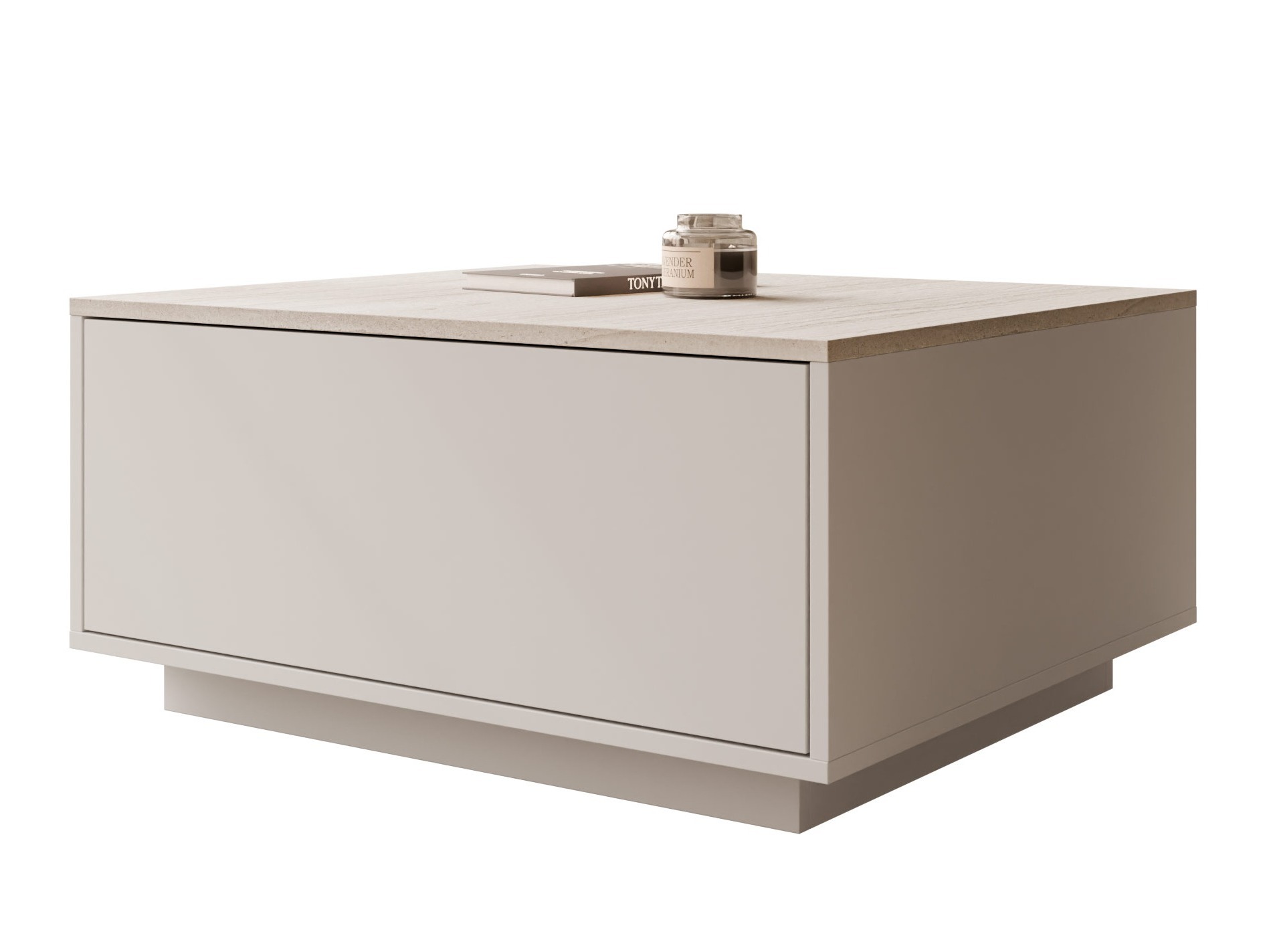 Sofabord Comfivo Unda (Lys travertin + Beige)