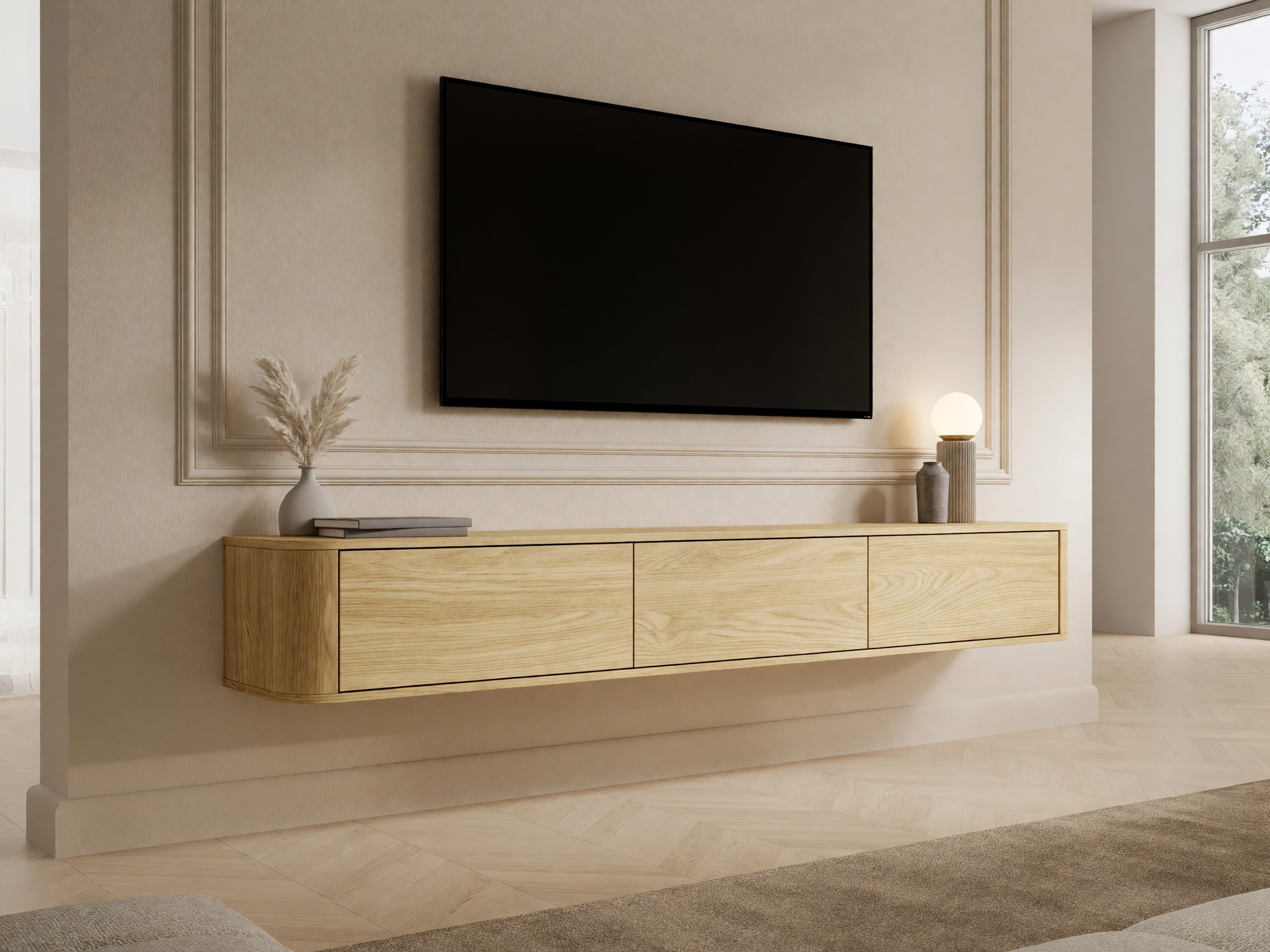 TV-bord Claritas (Egetræ)