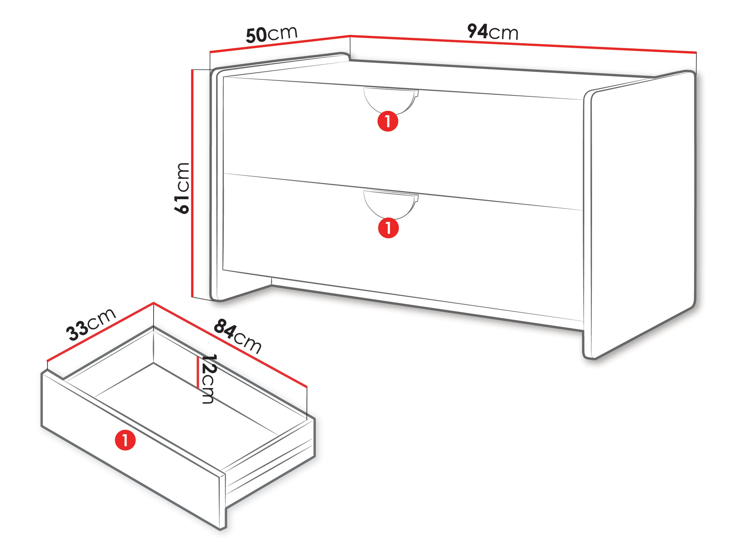 Kommode Fivelbi 114 (Blå)