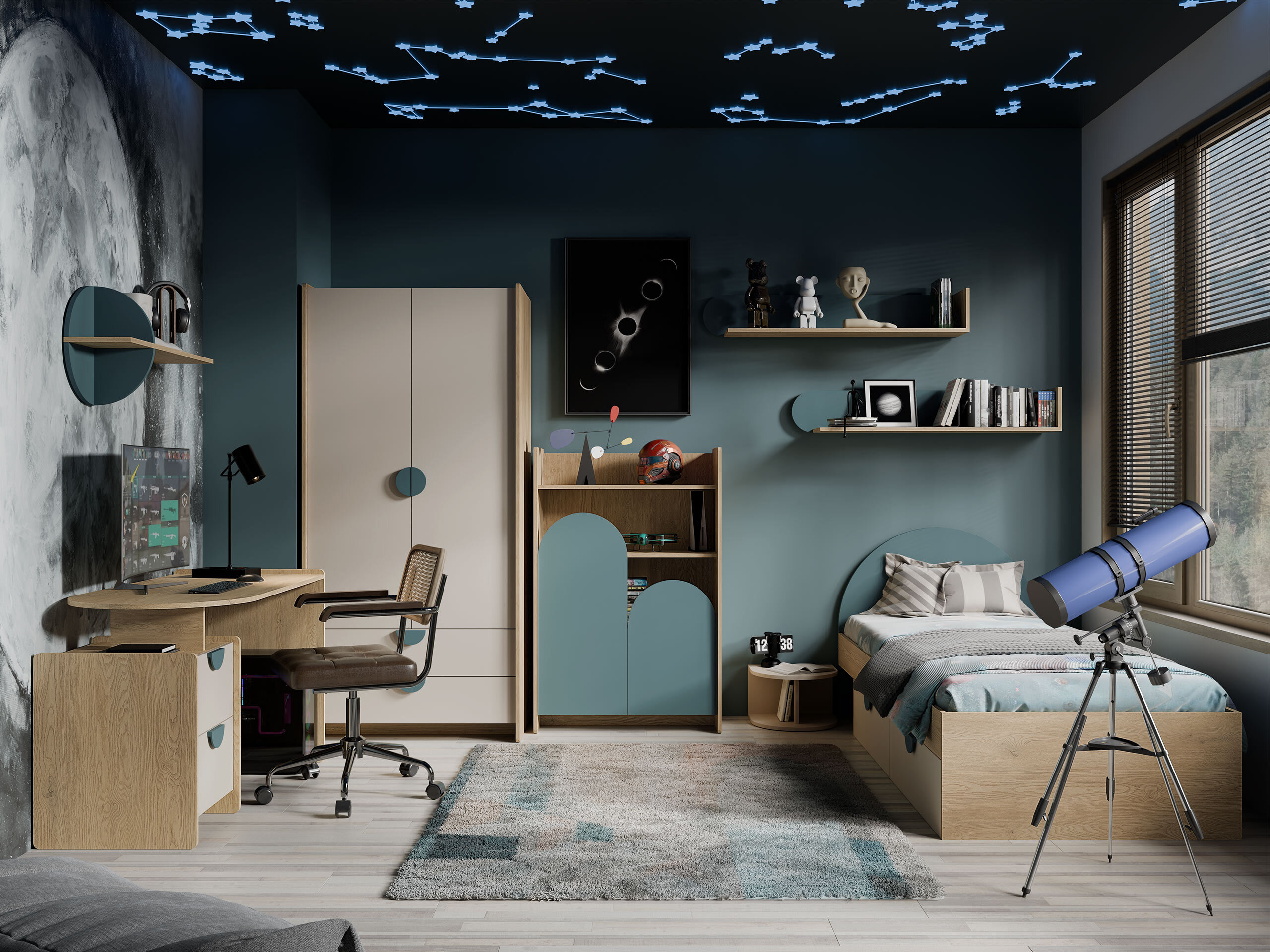 Vægreol Fivelbi 116 (Cremona-eg + Blå)