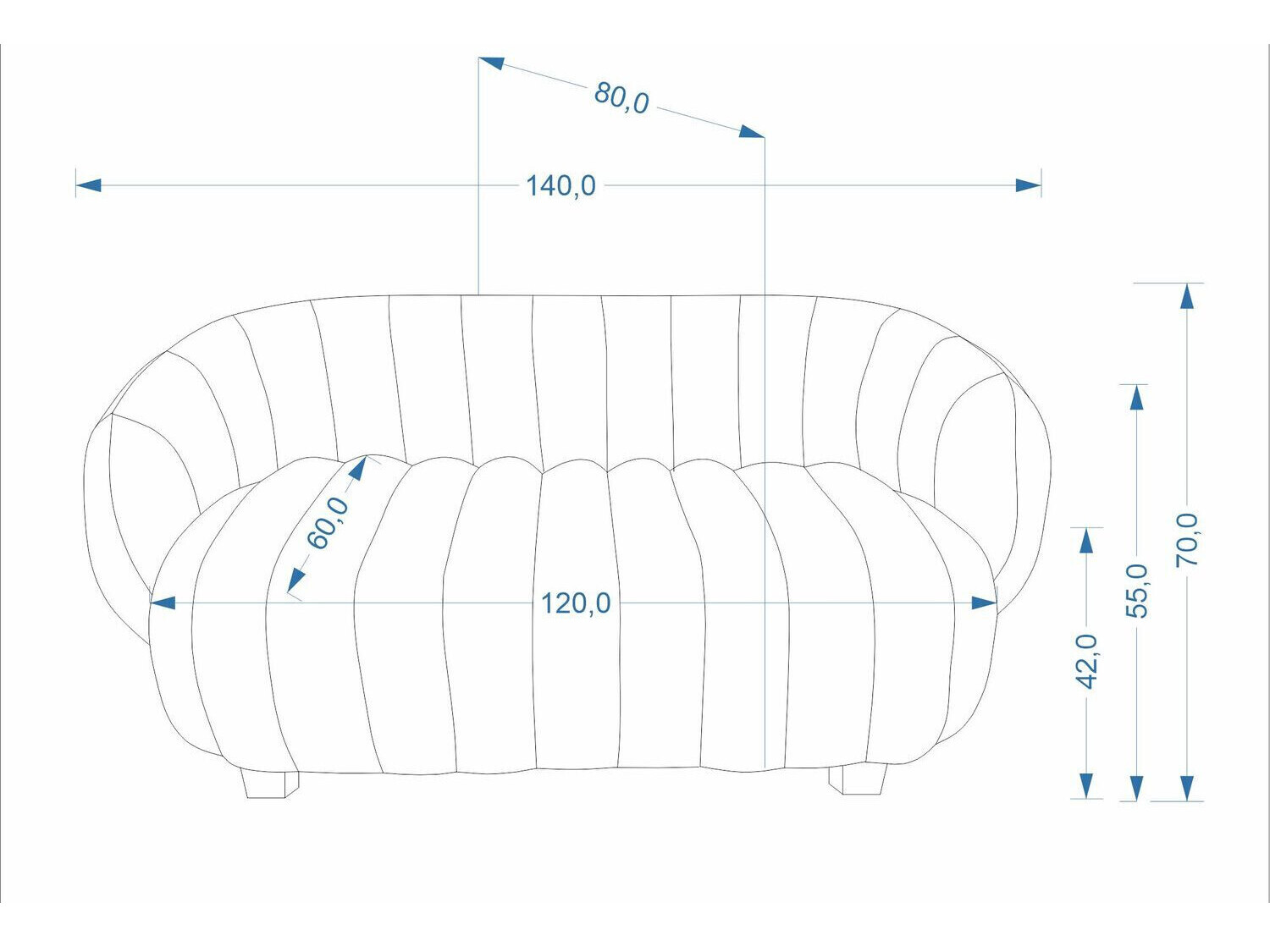 Sofa Houston 2167 (Raven 22)