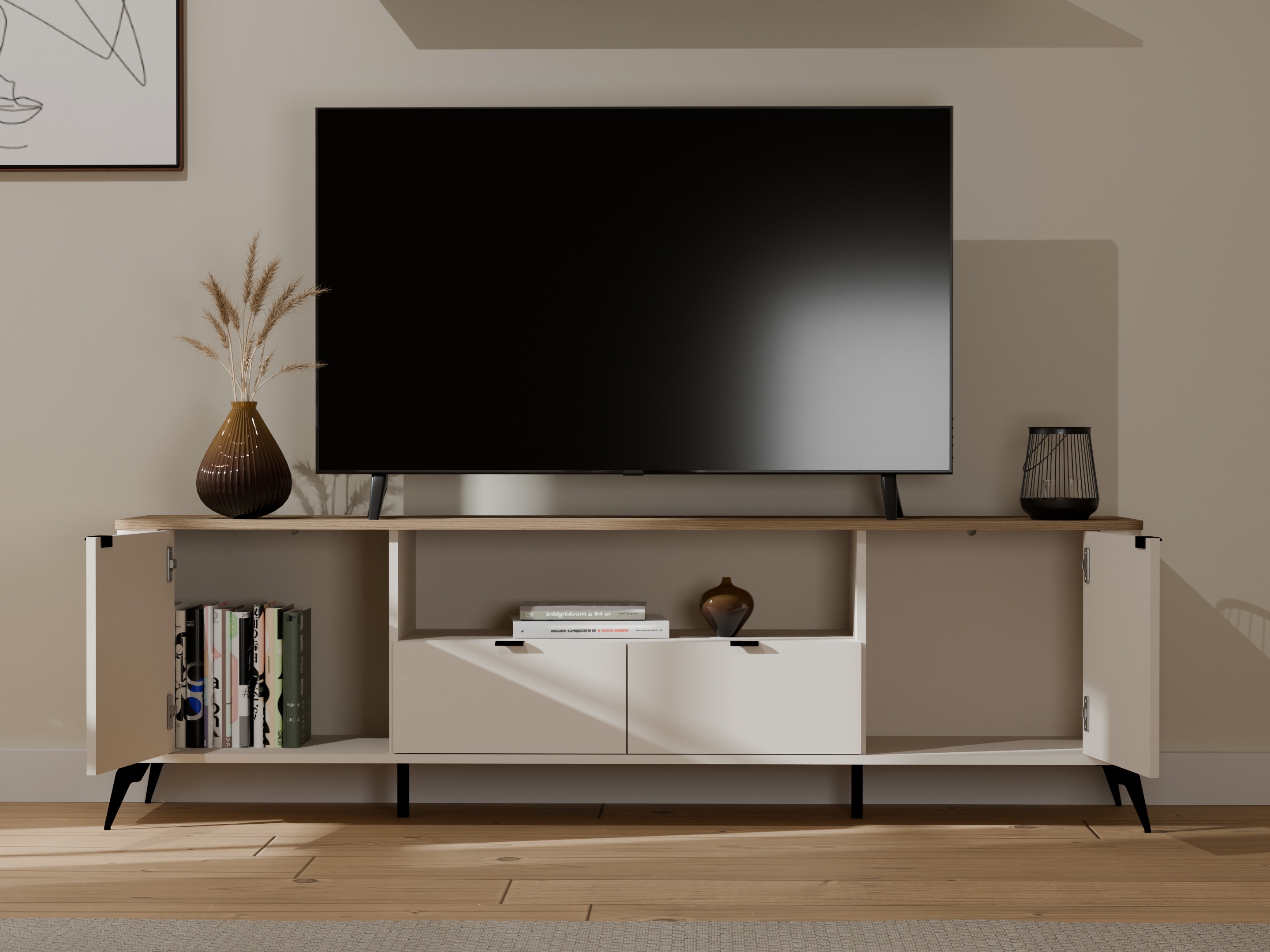 TV-bord Soavie 108 (Kashmir + Egetræ)