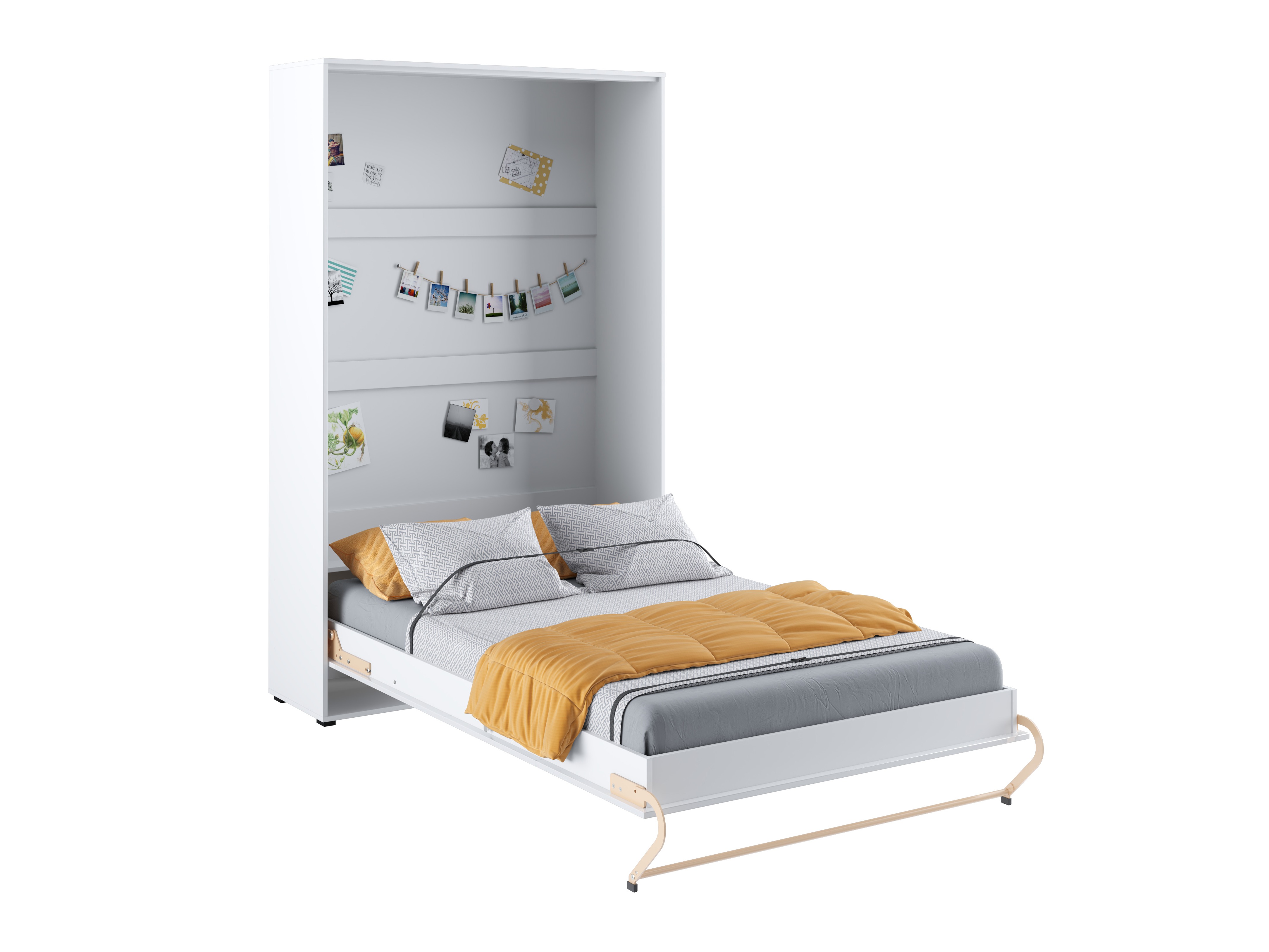 Vægseng Concept Pro Lenart III (Hvid + Glansfuld hvid)