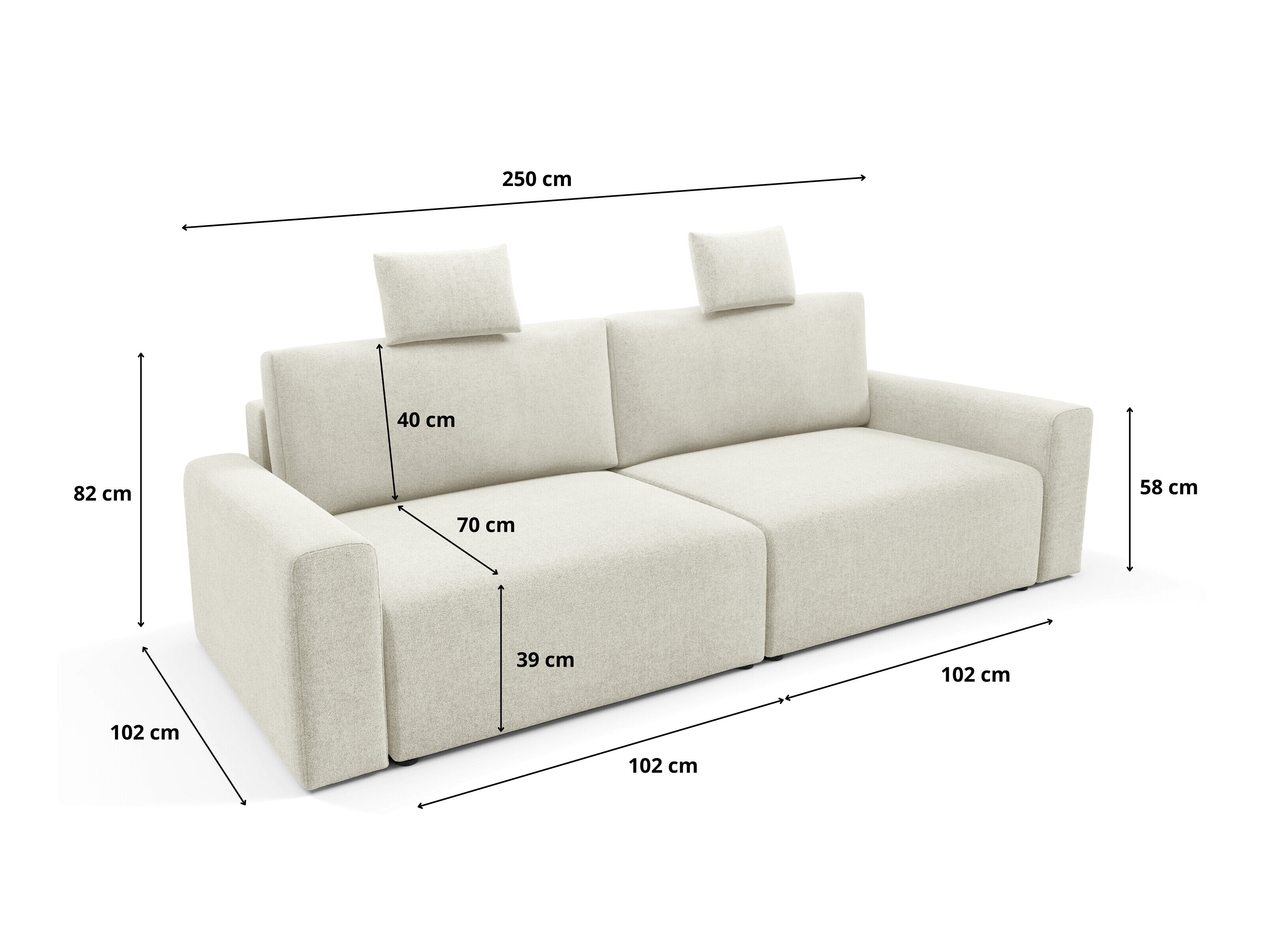 Sovesofa Franklin 224 (Sicuro 60)